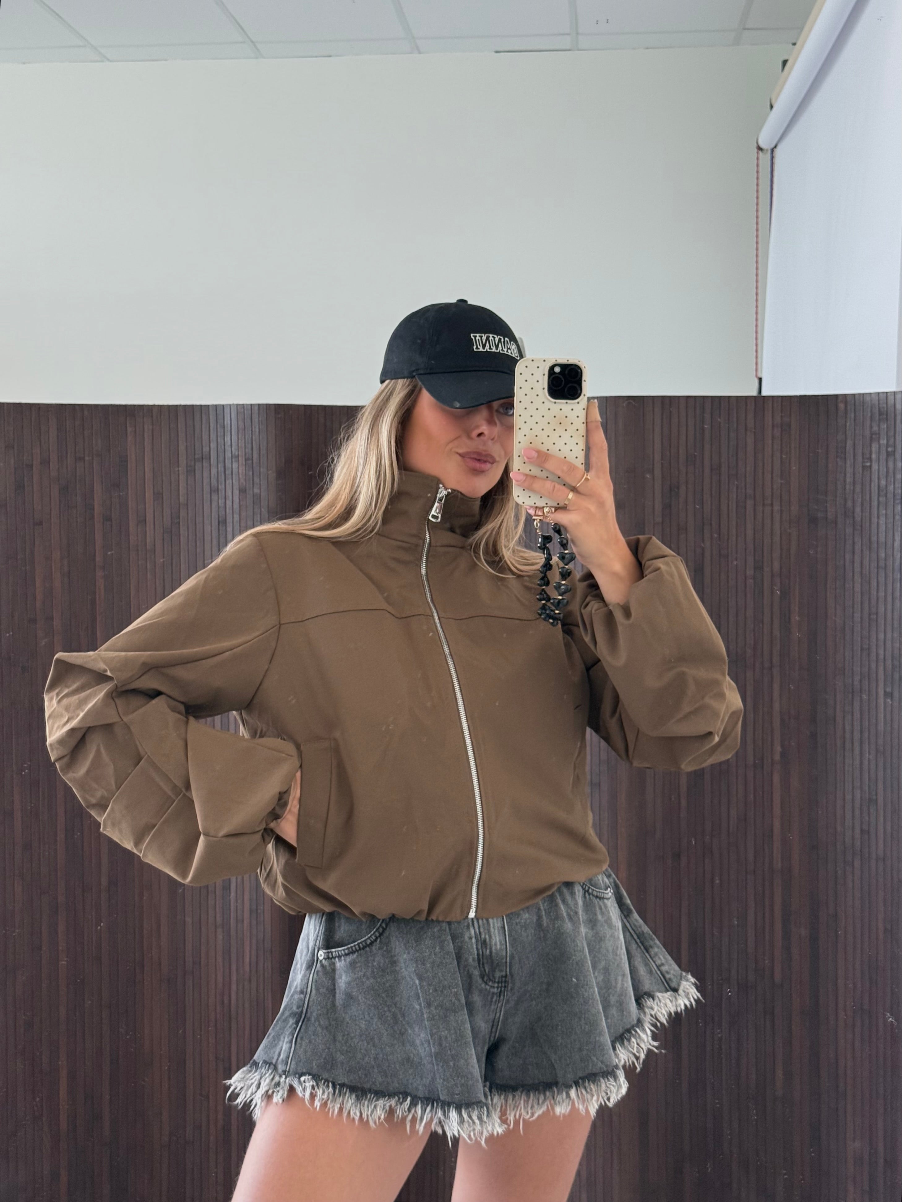 Bomber Jacket Statement Sleeve