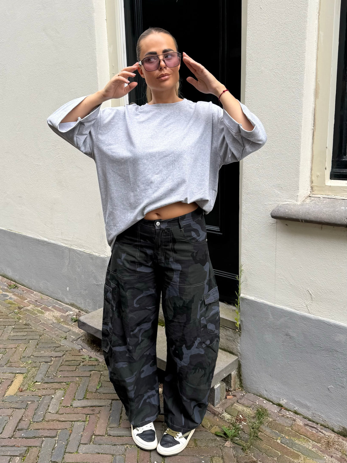 Cargo Jeans Camouflage Blauw | River