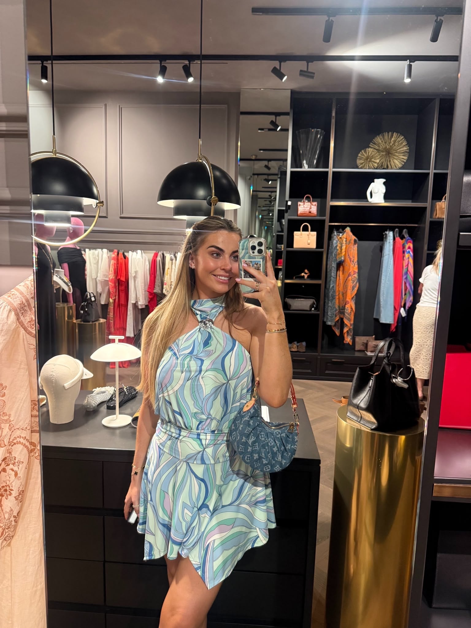 Swirl Summer Dress Blauw | Sammy