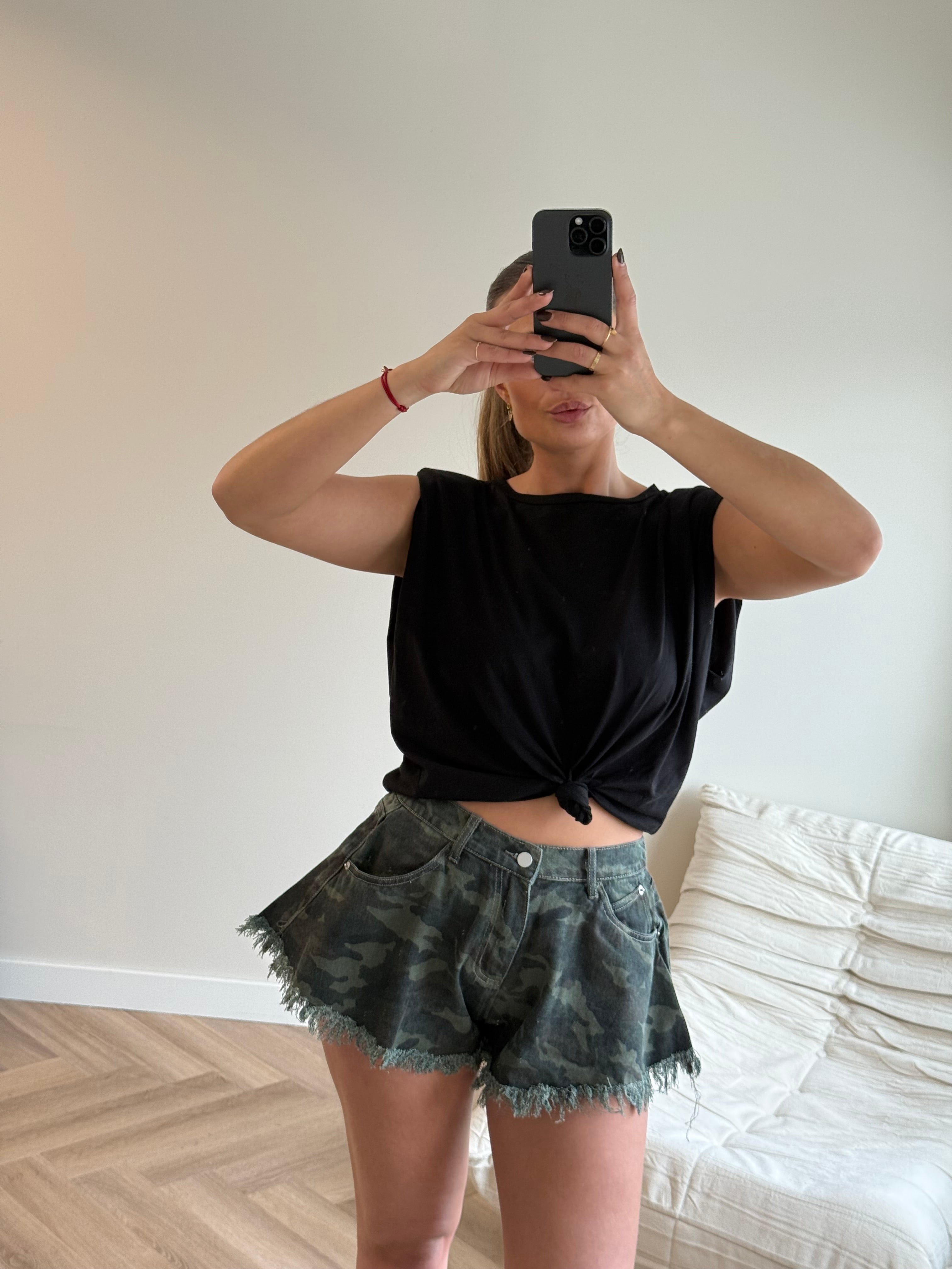 Top met Knoop Zwart | Liz