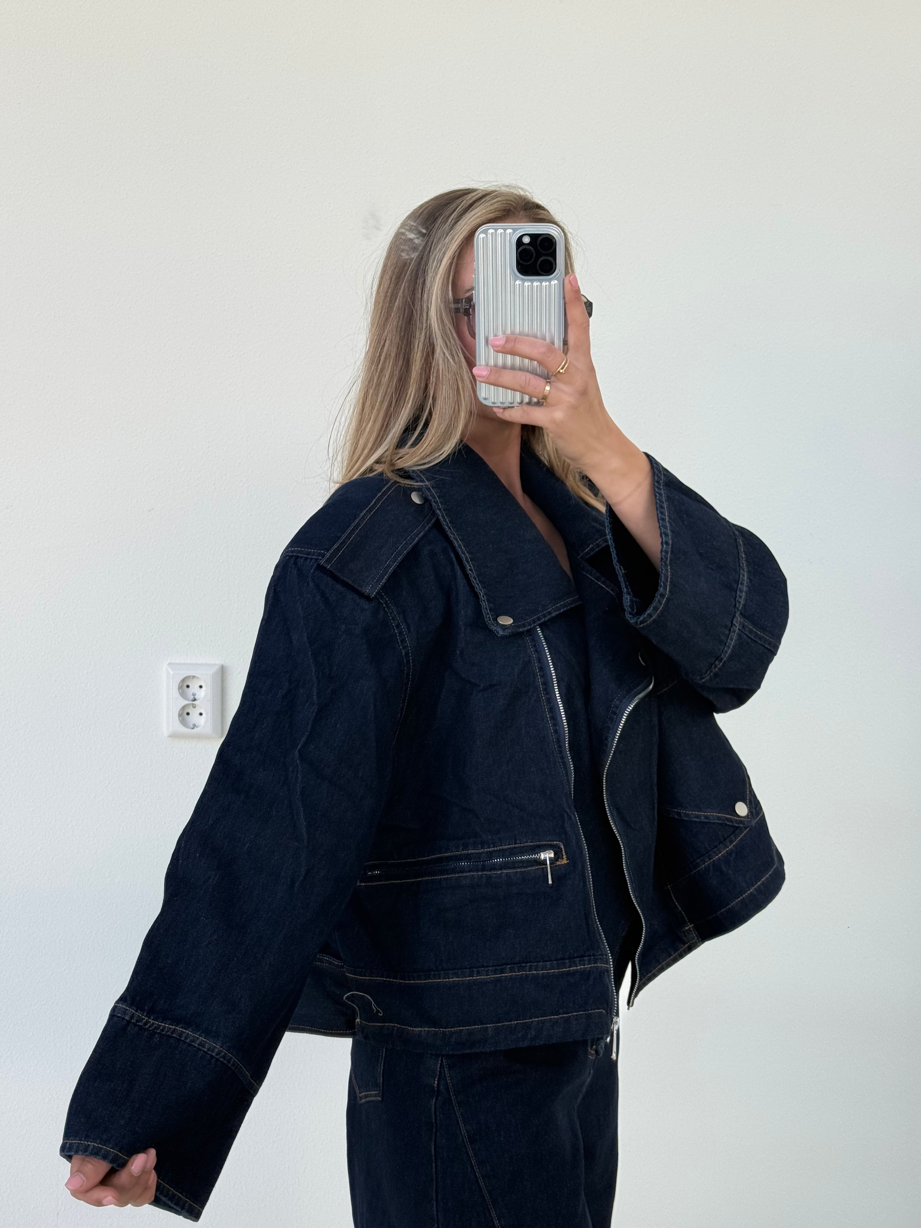 Oversized Denim Jacket Blauw
