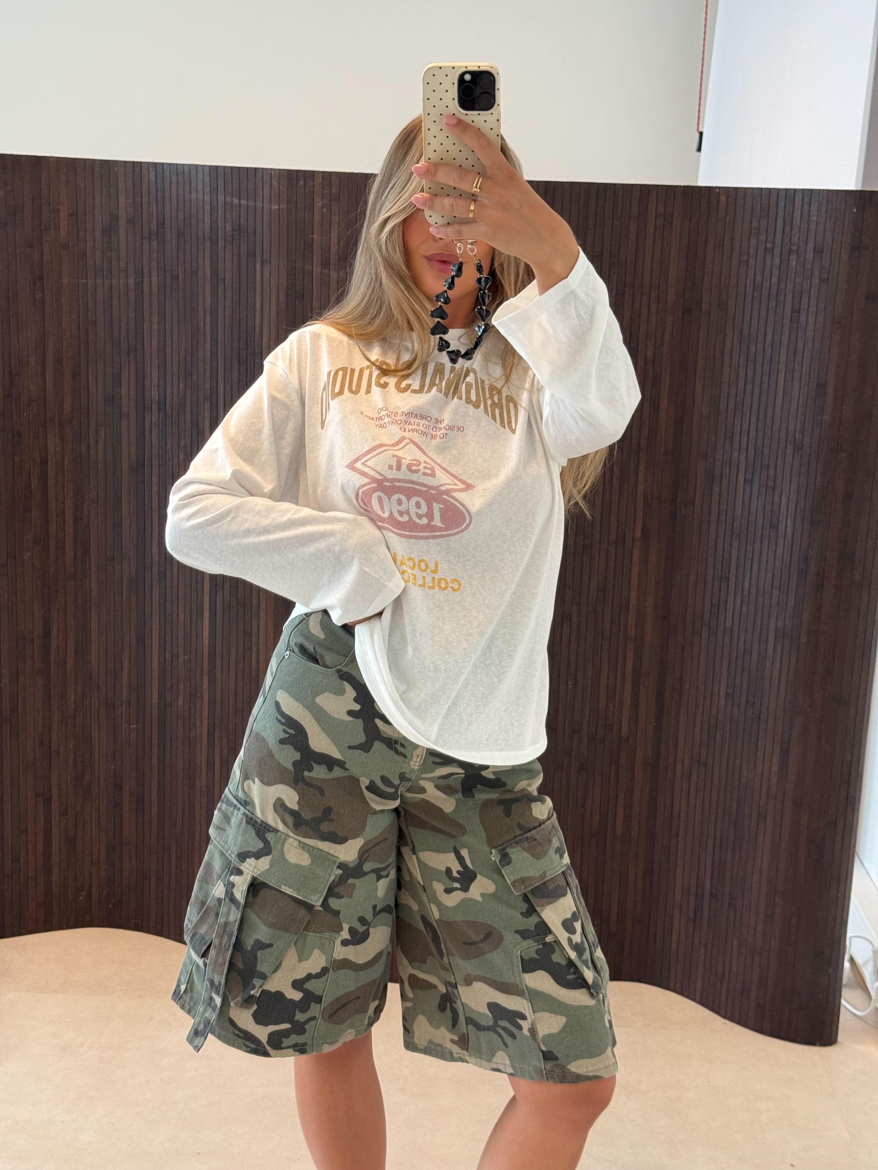 Oversized Long Sleeve Tekst Wit