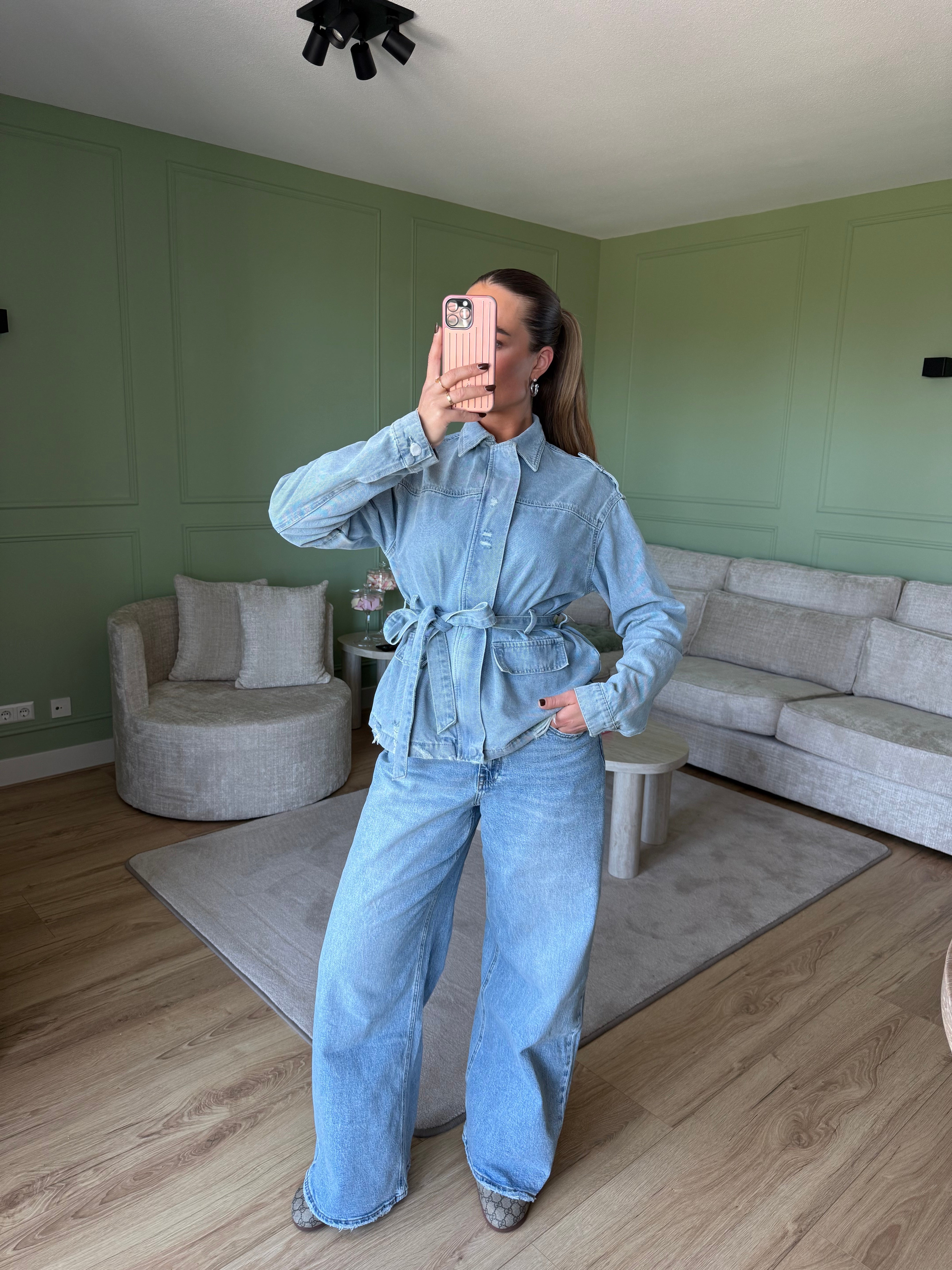 Spijker Jas met Ceintuur | Selena