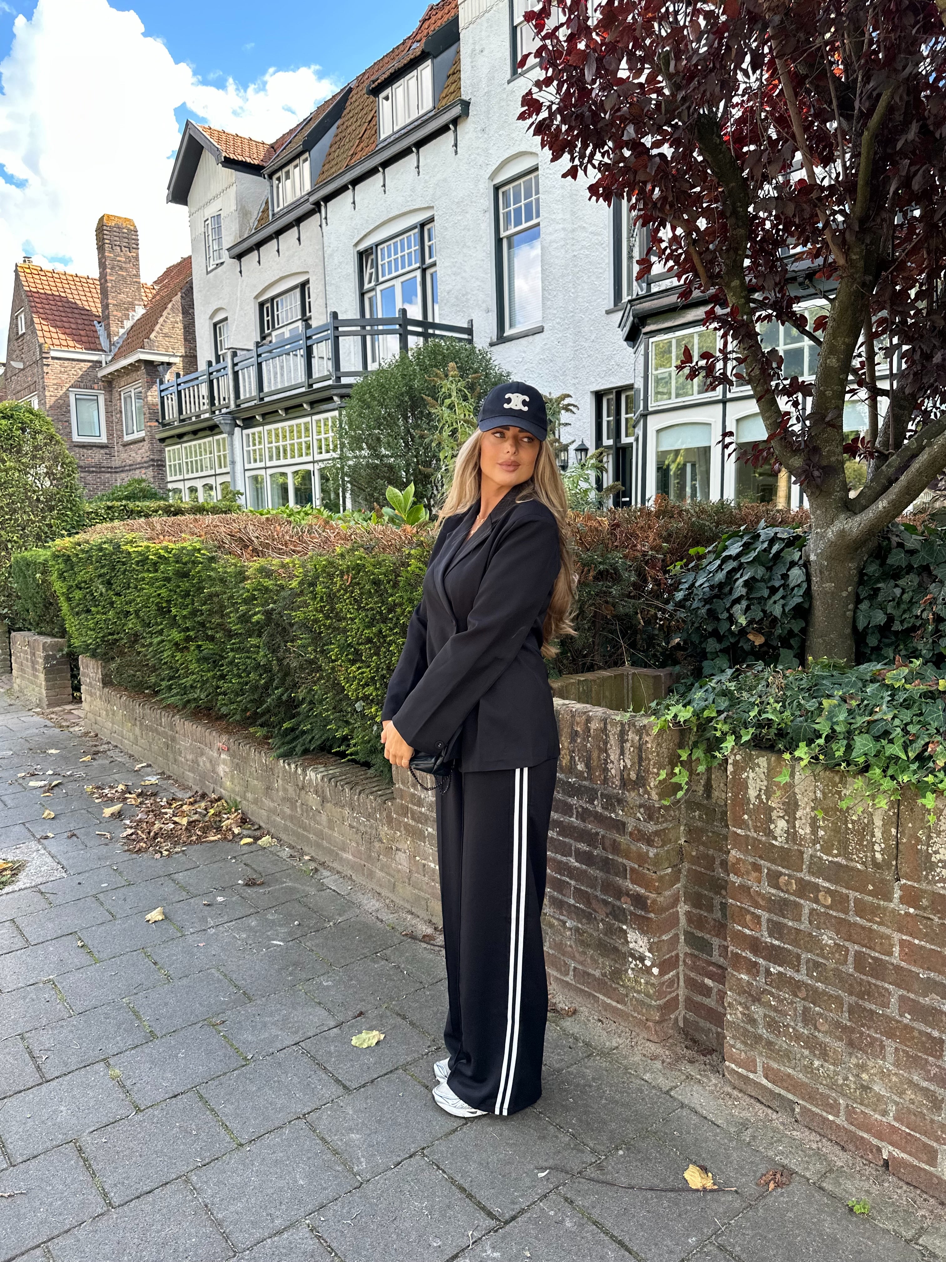 Jogger Met Strepen Zwart | Juna