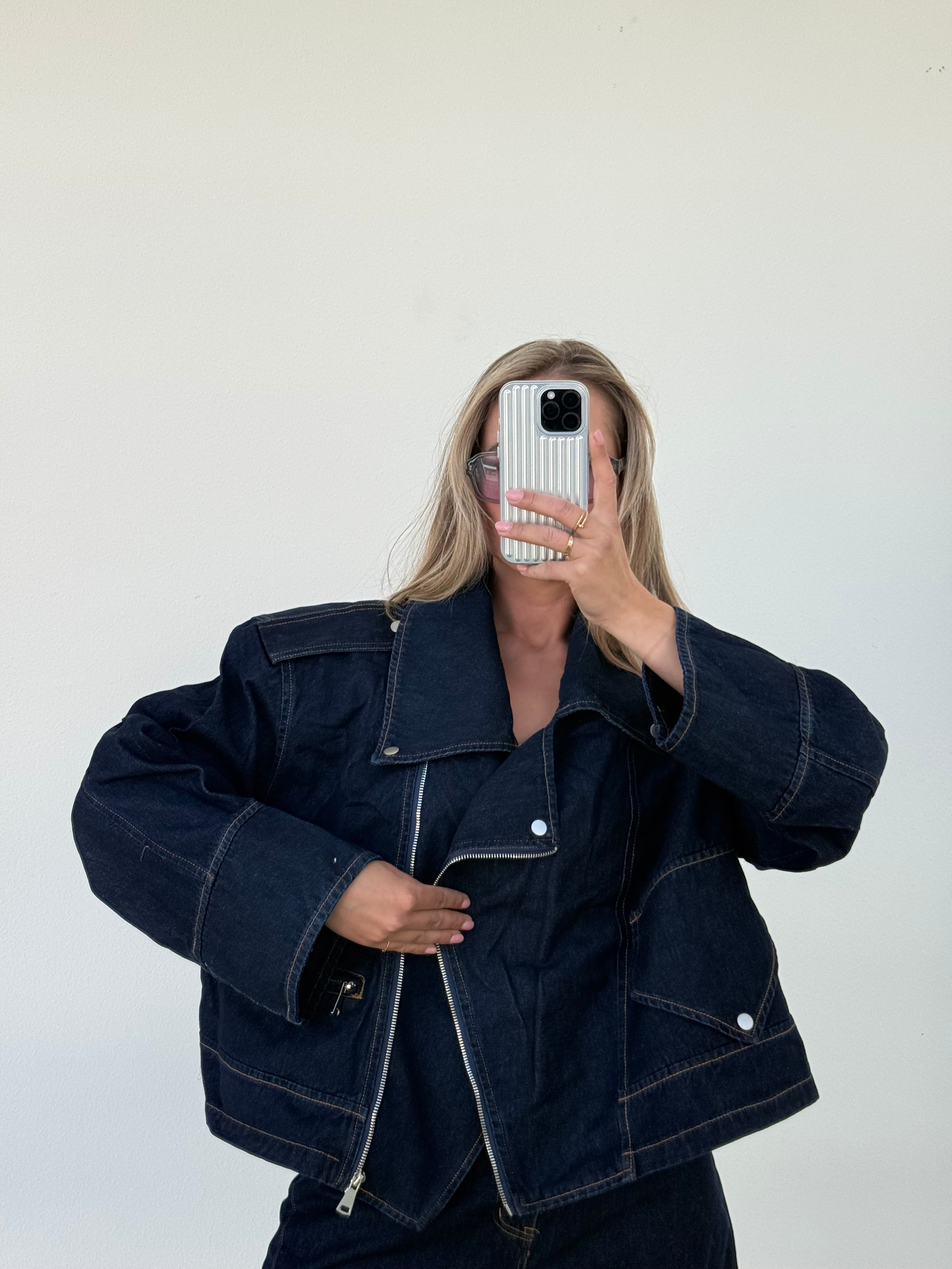 Oversized Denim Jacket Blauw