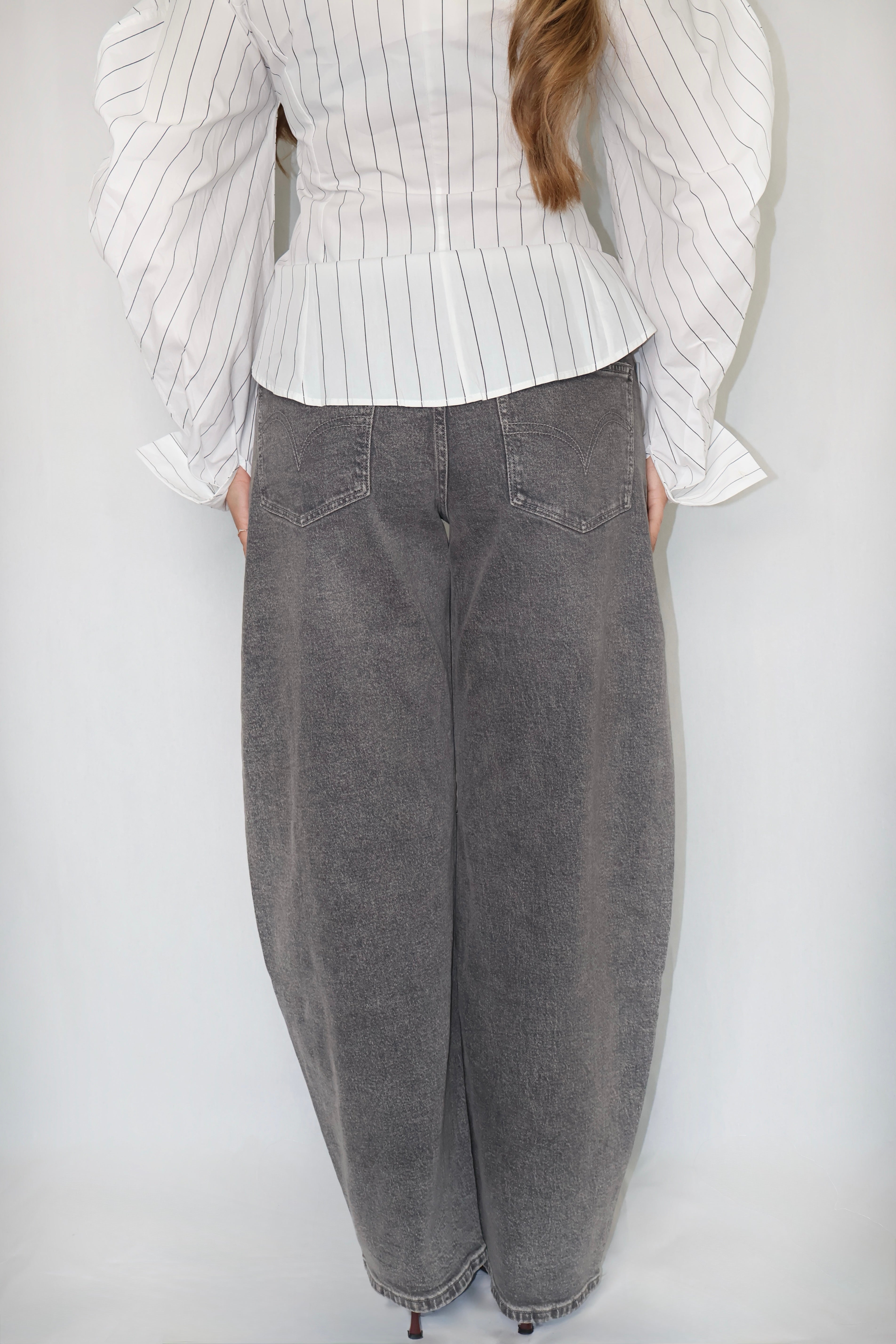 Queen Hearts Balloon Jeans Grijs