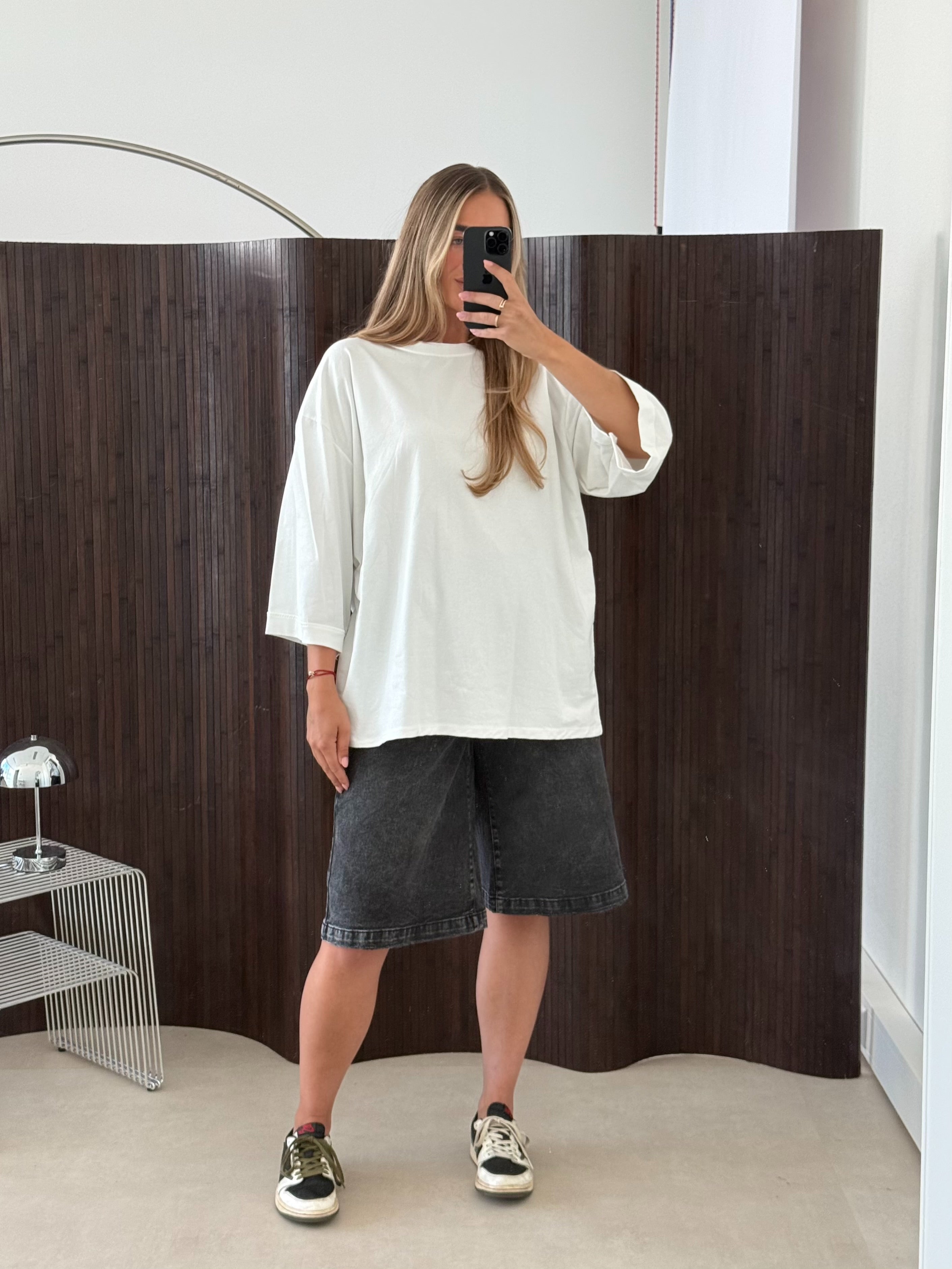 Oversized Boyfriend T-shirt Wit