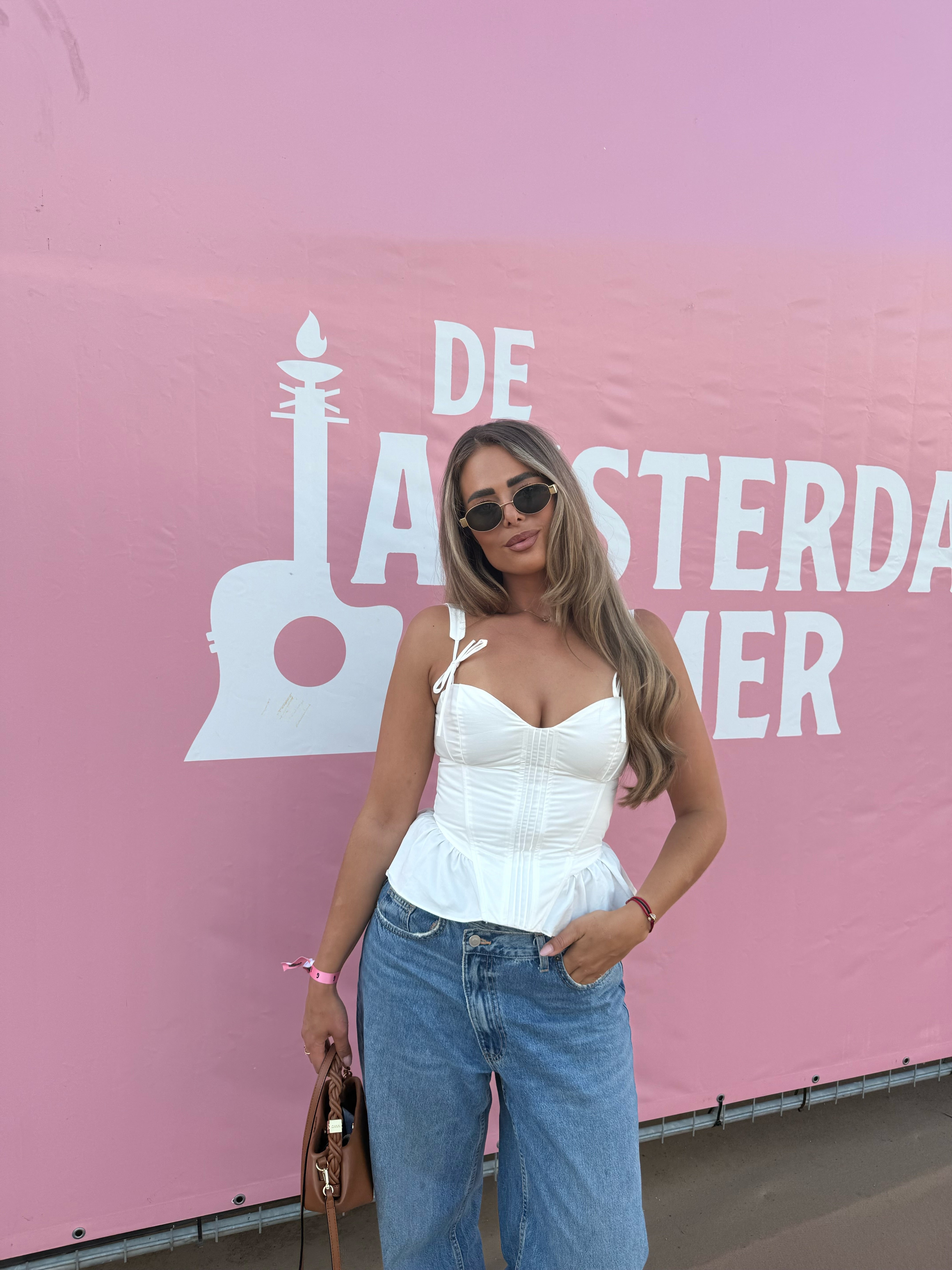 Corset Top Strikjes Wit | Yara