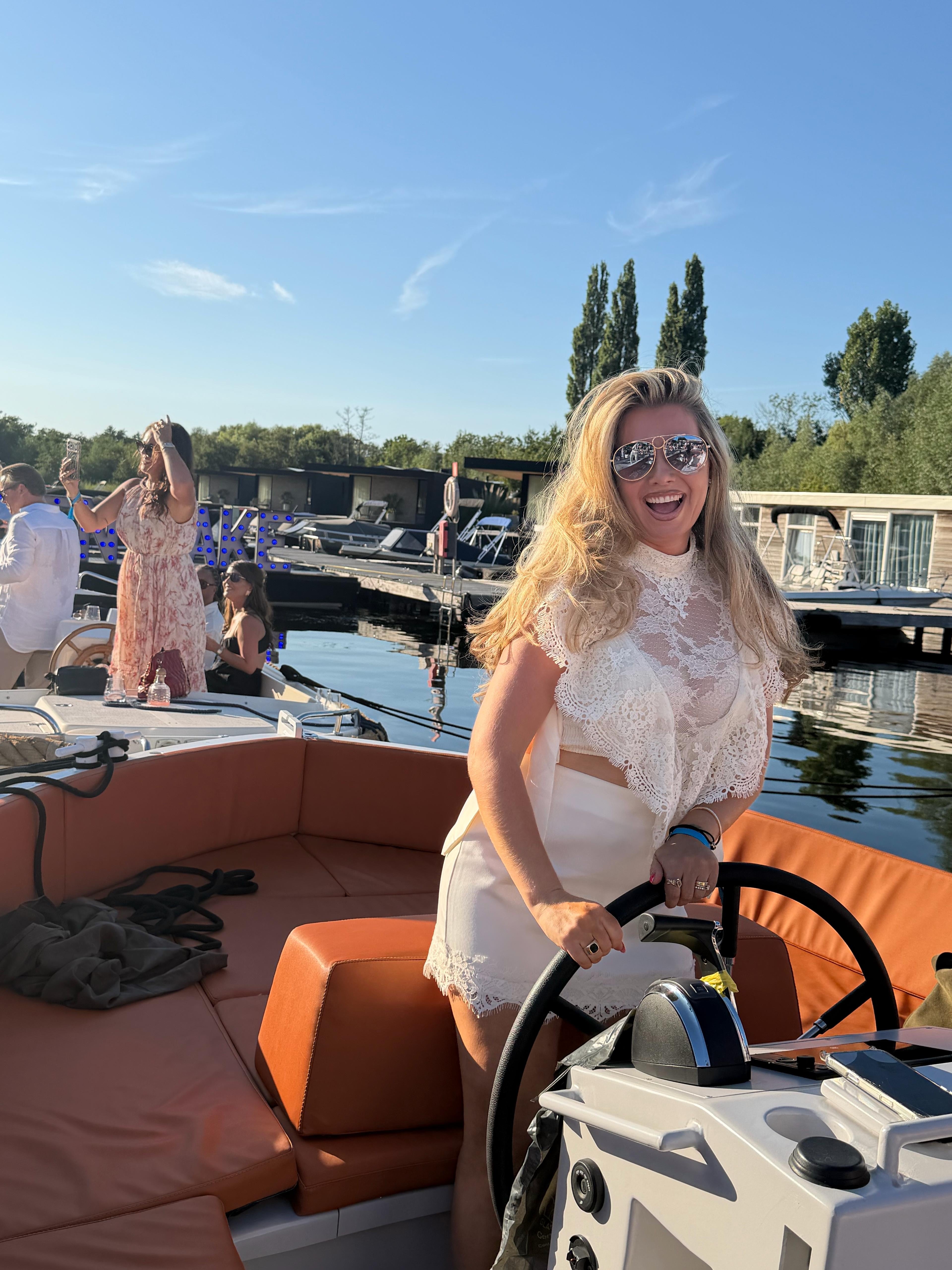 Kanten Top met Strikken Crème | Kendall