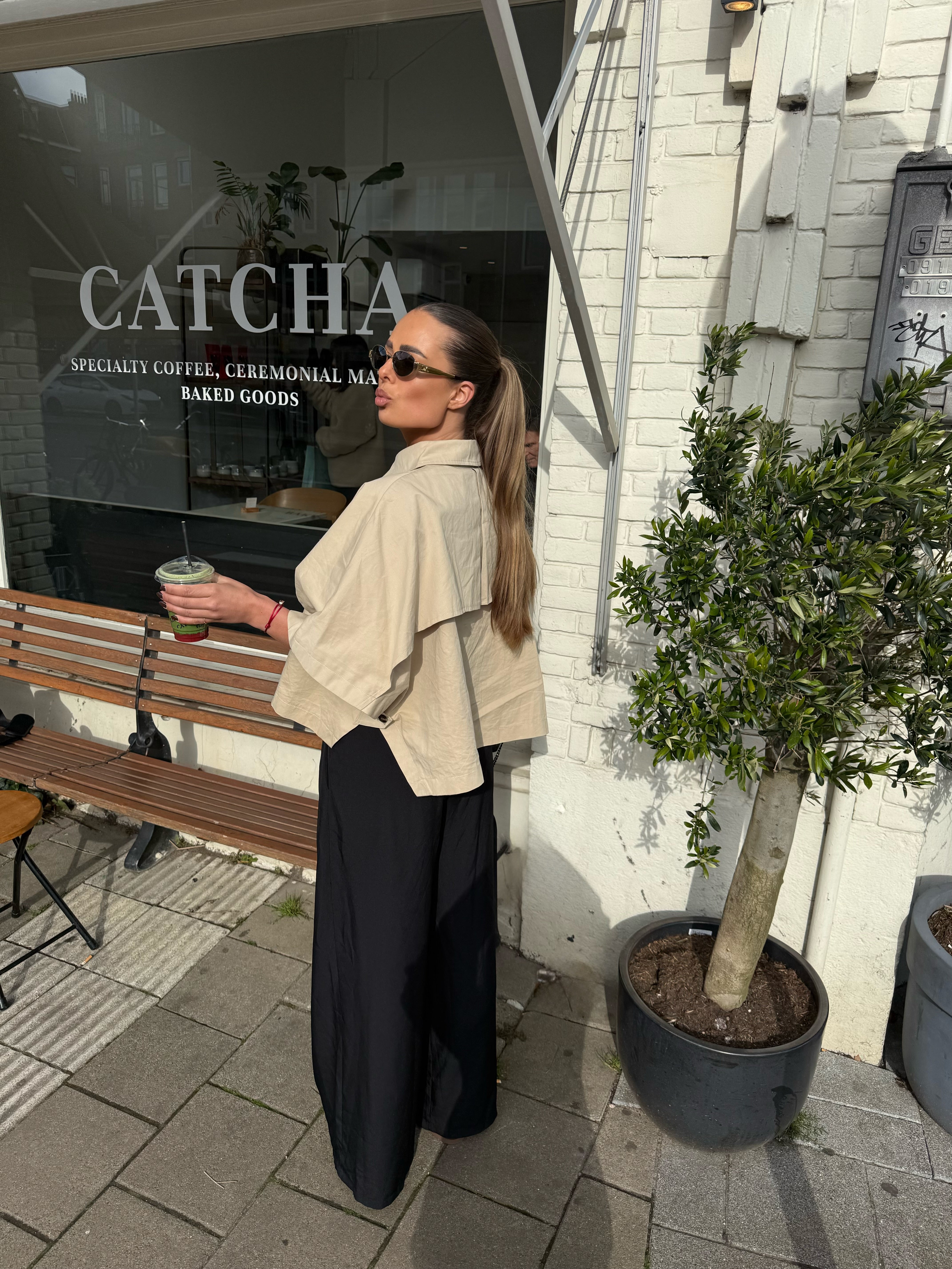 Trench Blouse Beige