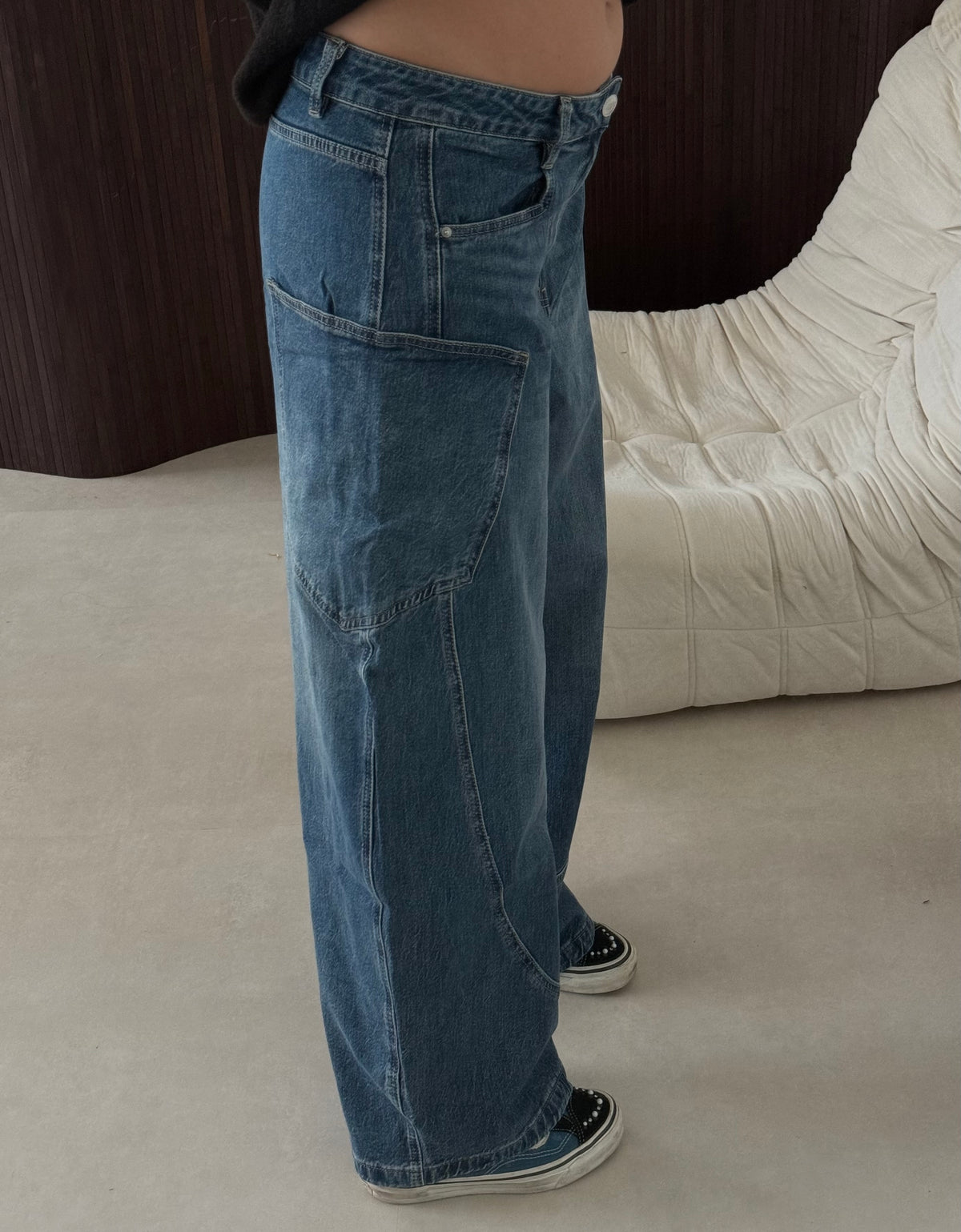 Pocket Jeans Donker Blauw