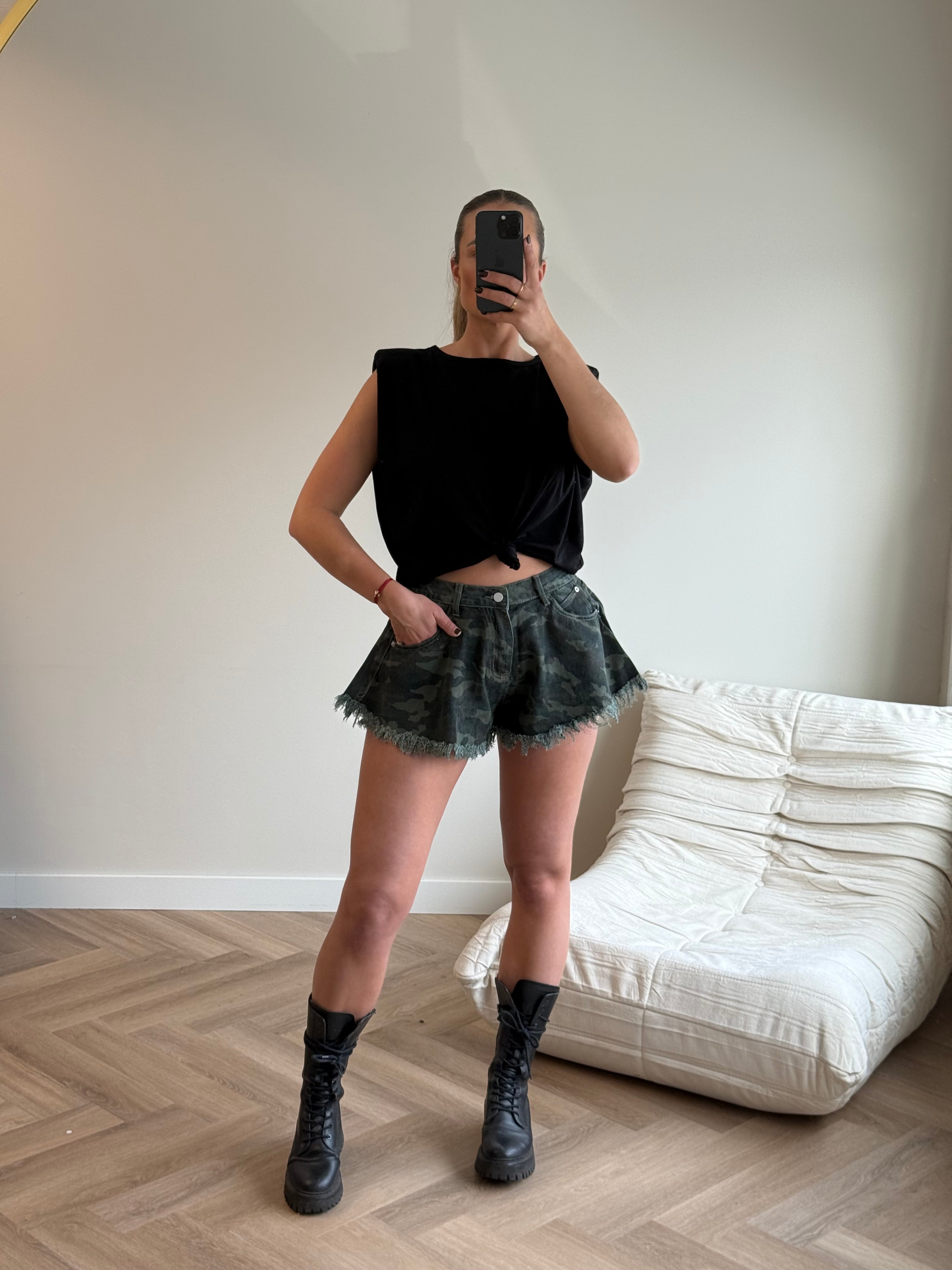 Top met Knoop Zwart | Liz