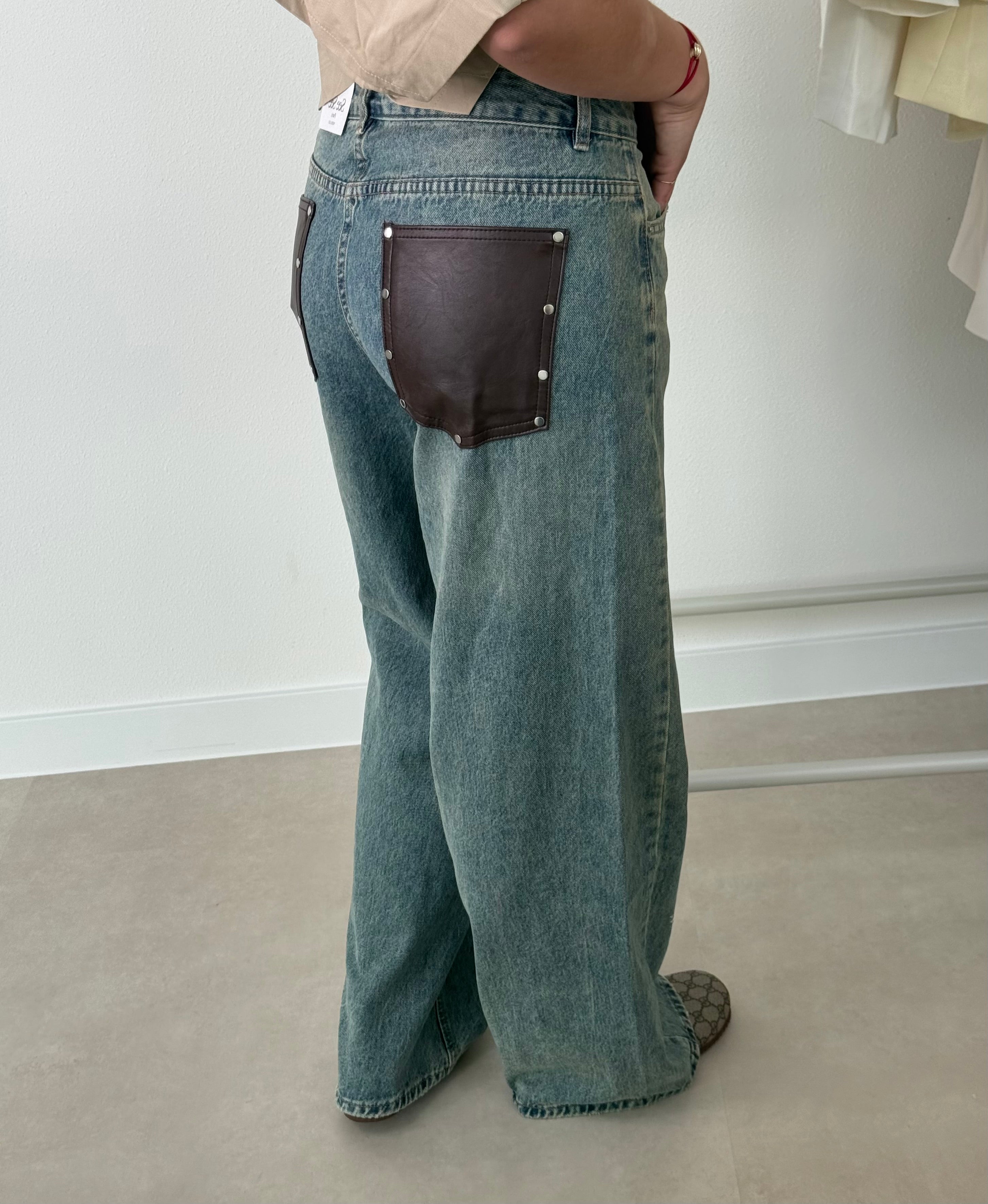 Vintage Jeans Brown Pockets | Jane
