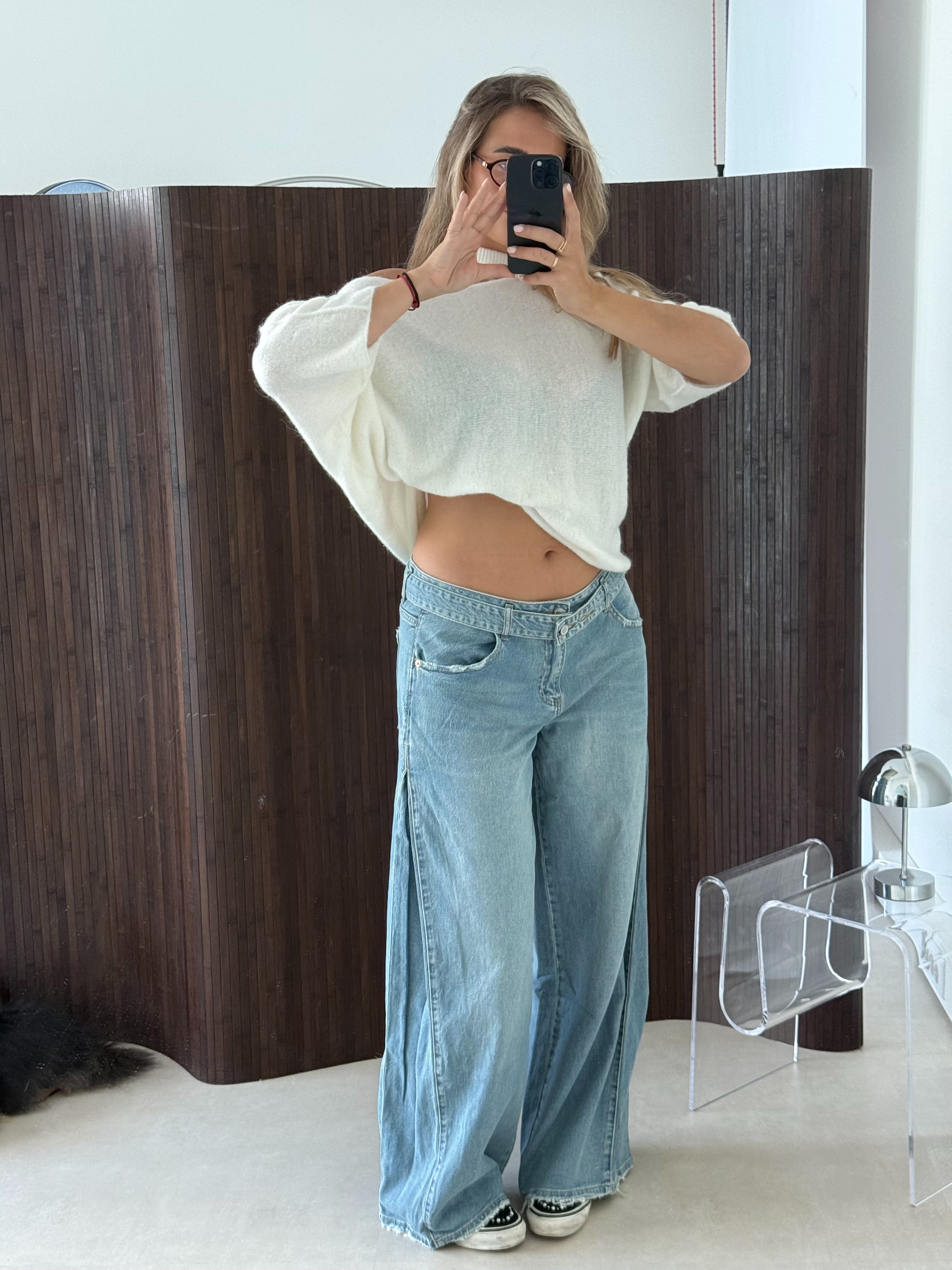 Queen Hearts Double Waistband Licht Blauw