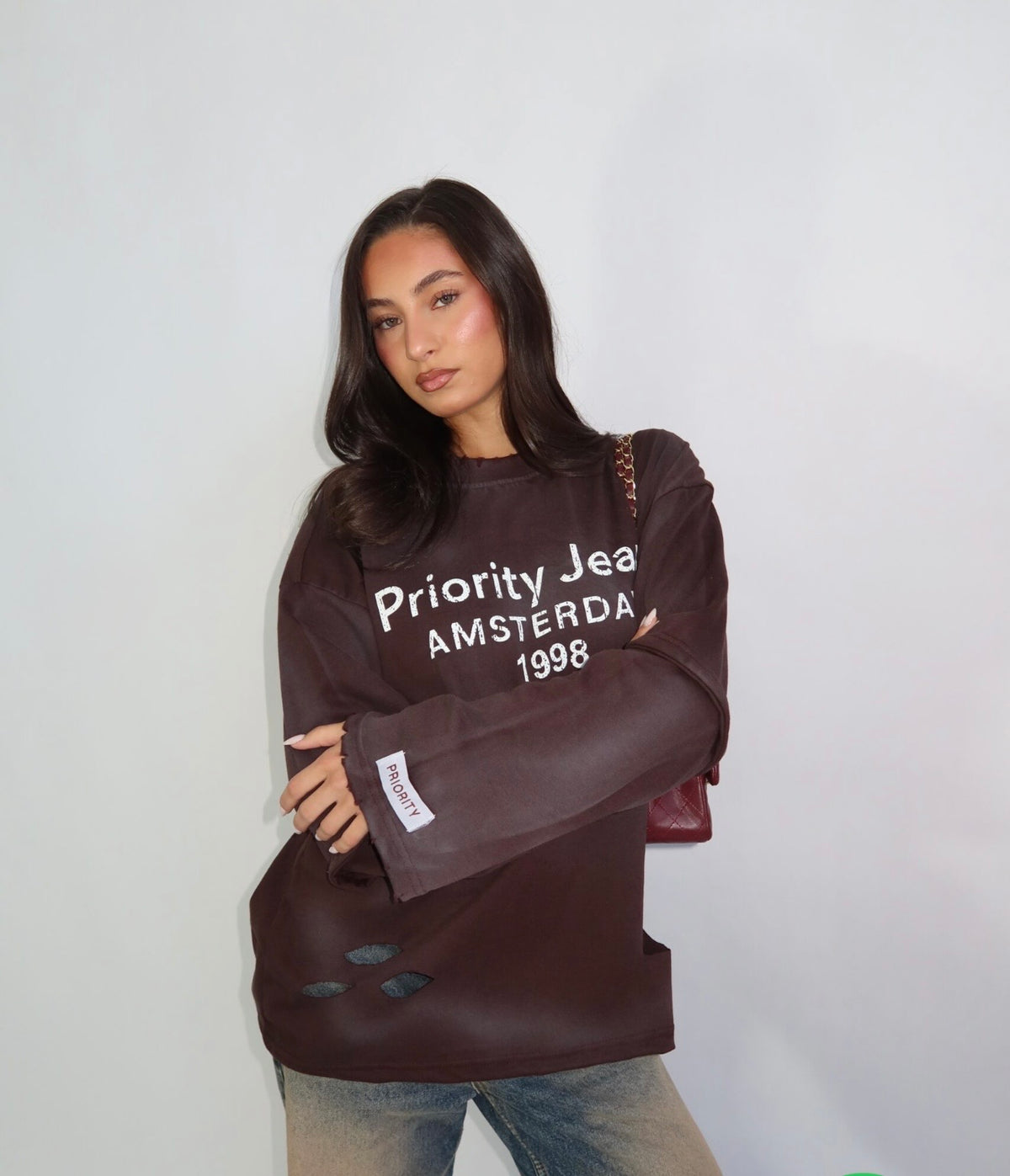 Priority Destroyed Longsleeve Bruin