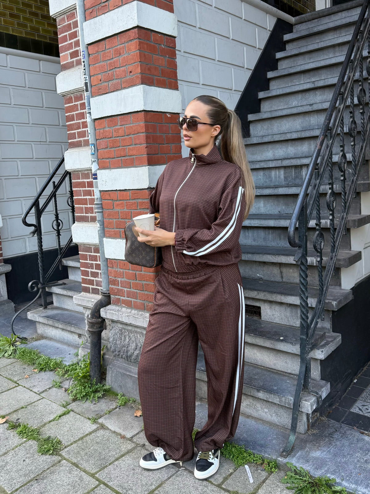Checkered Two Piece Set Bruin