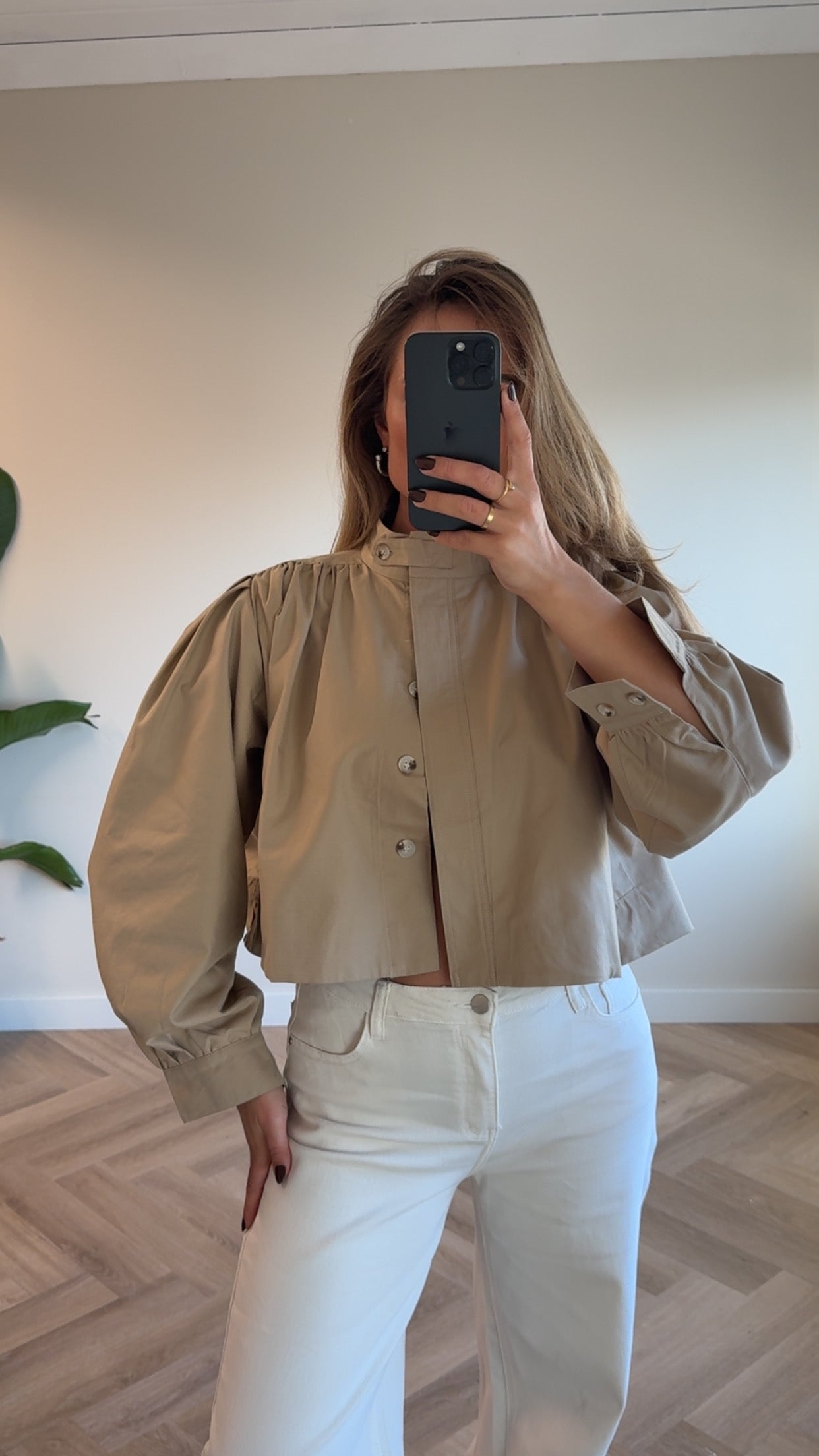 Cropped Trench Jasje | Beige