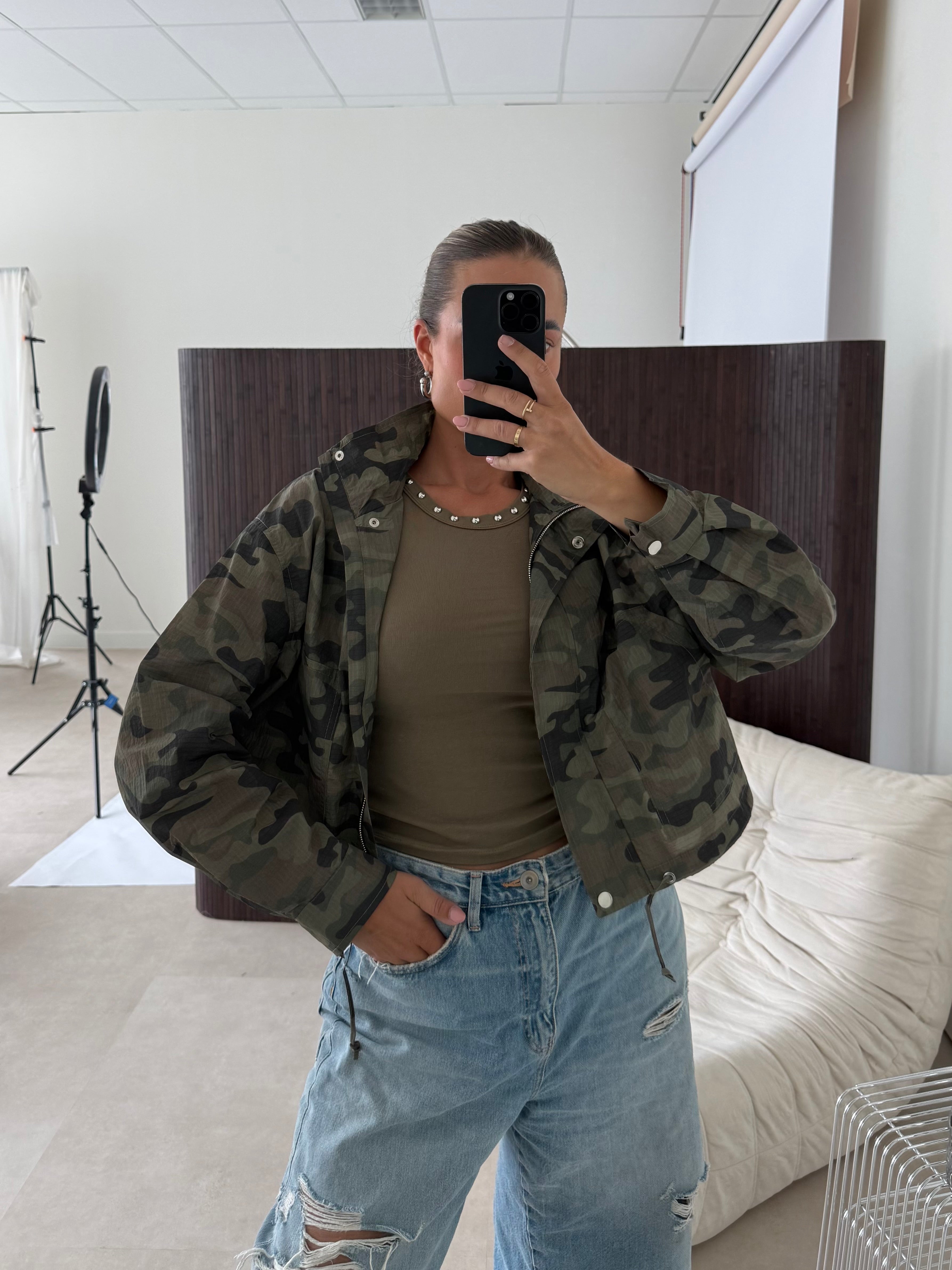 Camouflage Jacket Army Groen