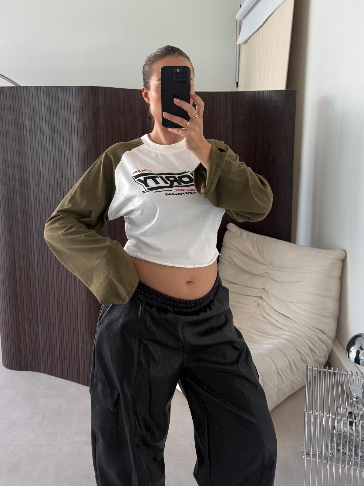Priority Cropped Longsleeve Groen