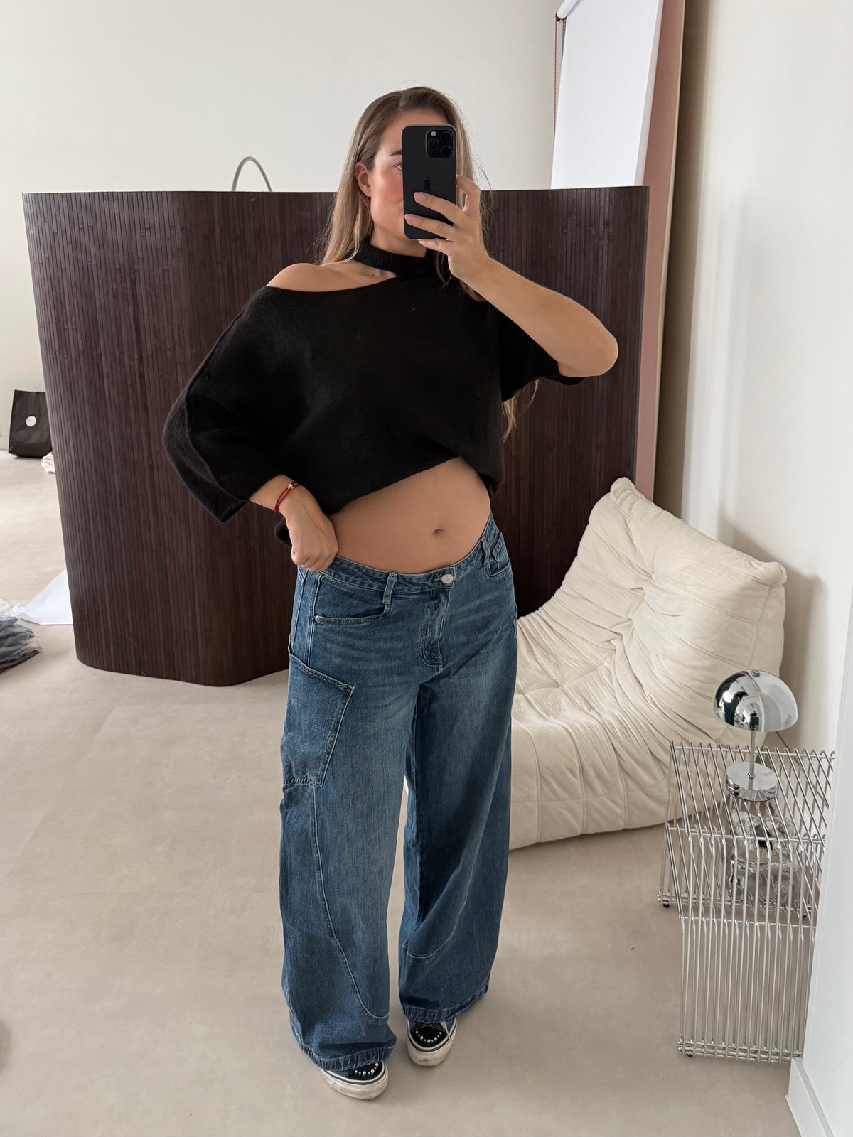 Pocket Jeans Donker Blauw