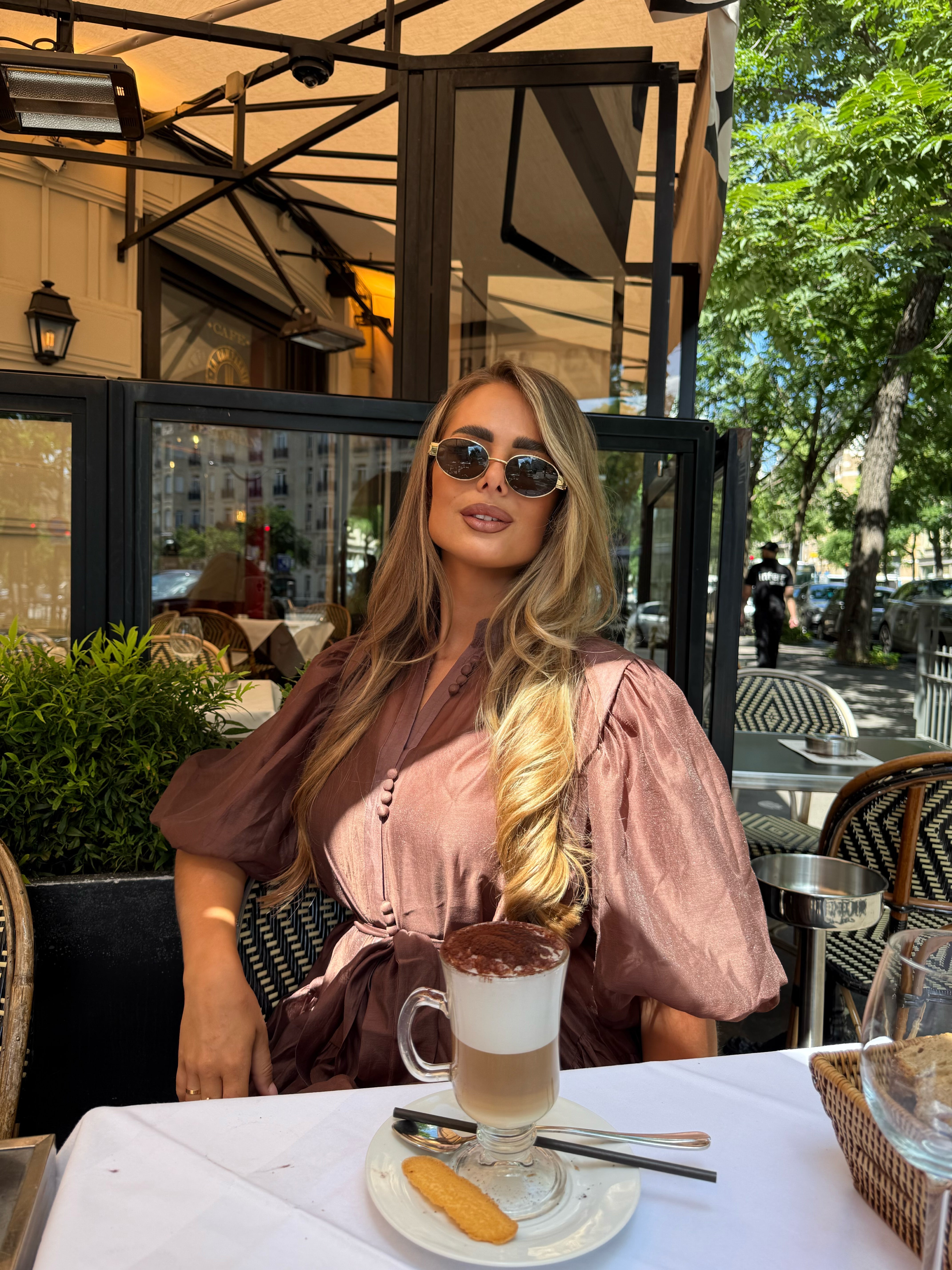 Pofmouw Jurkje Bruin | Alexia