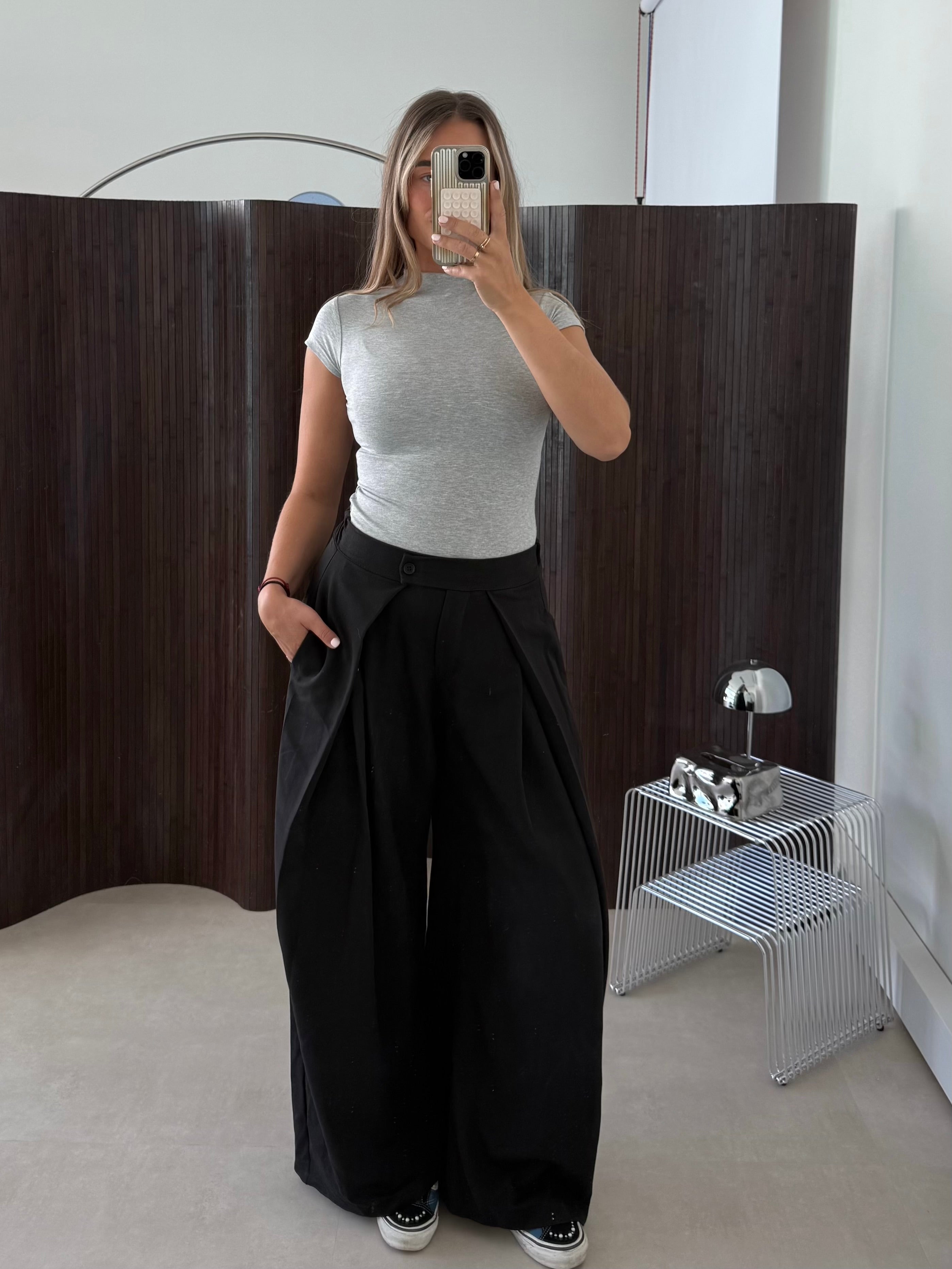 Soft Stretch Top Grijs