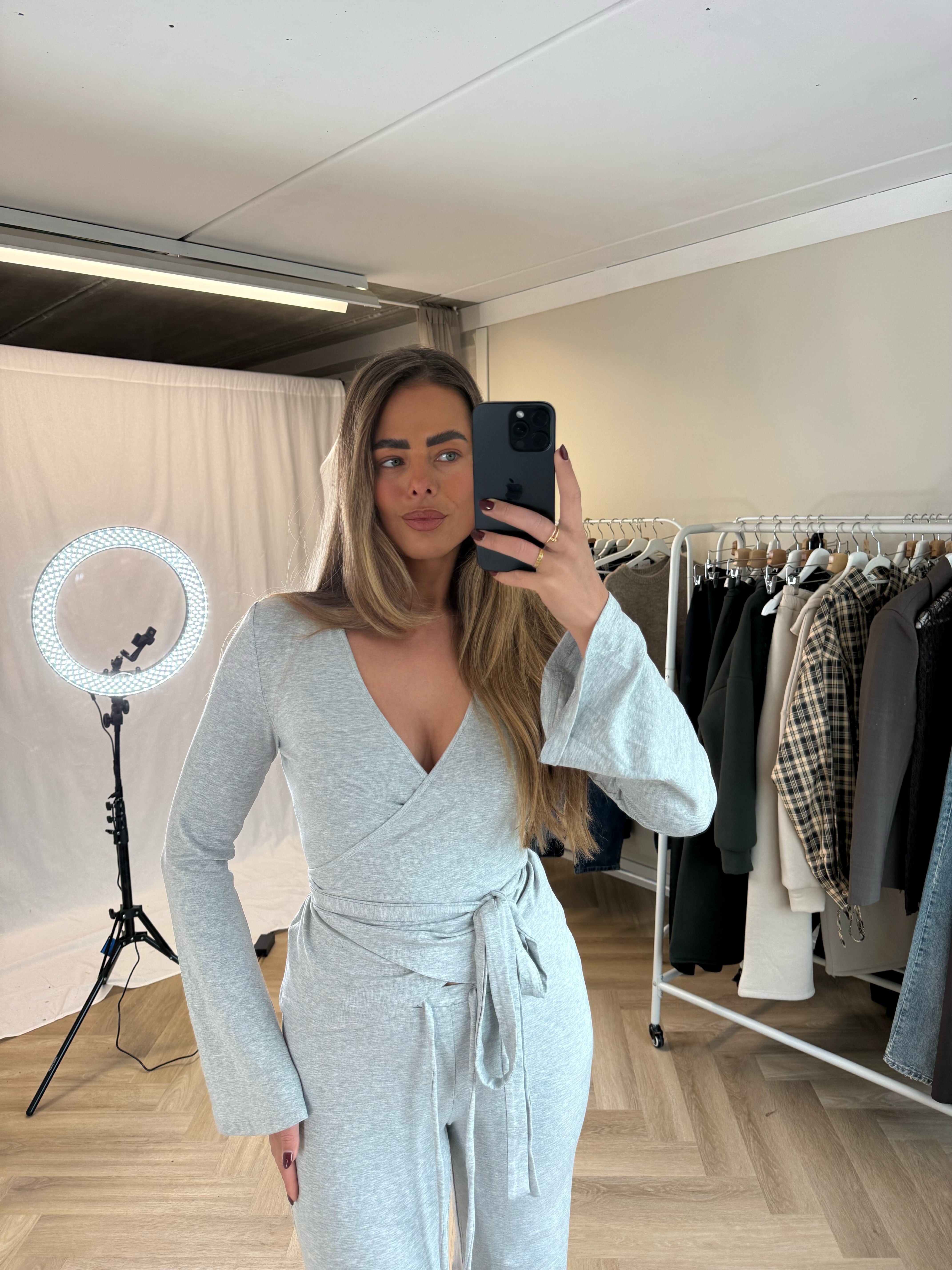 Pilates Wrap Set Grijs | Phileine