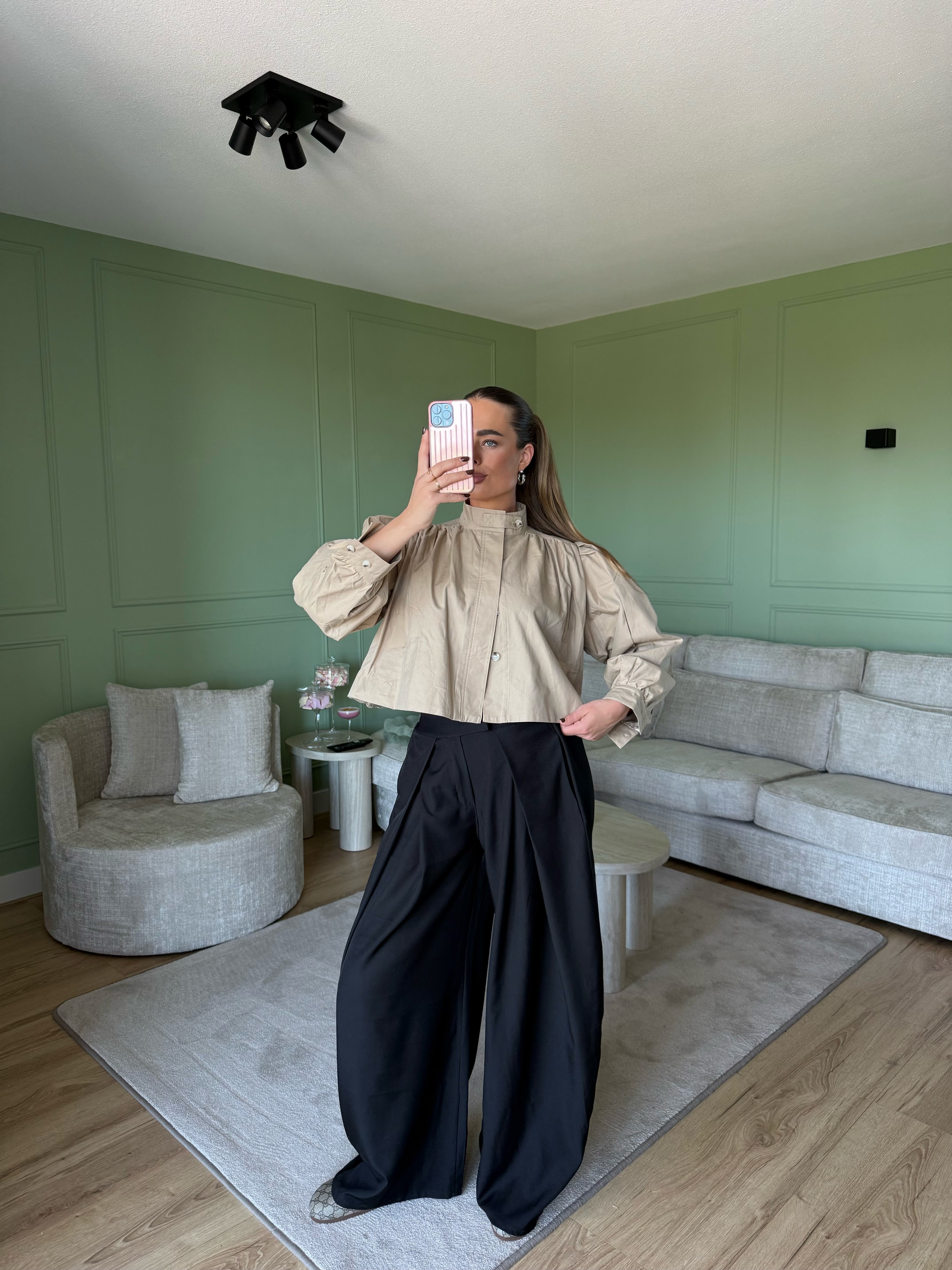 Cropped Trench Jasje | Beige