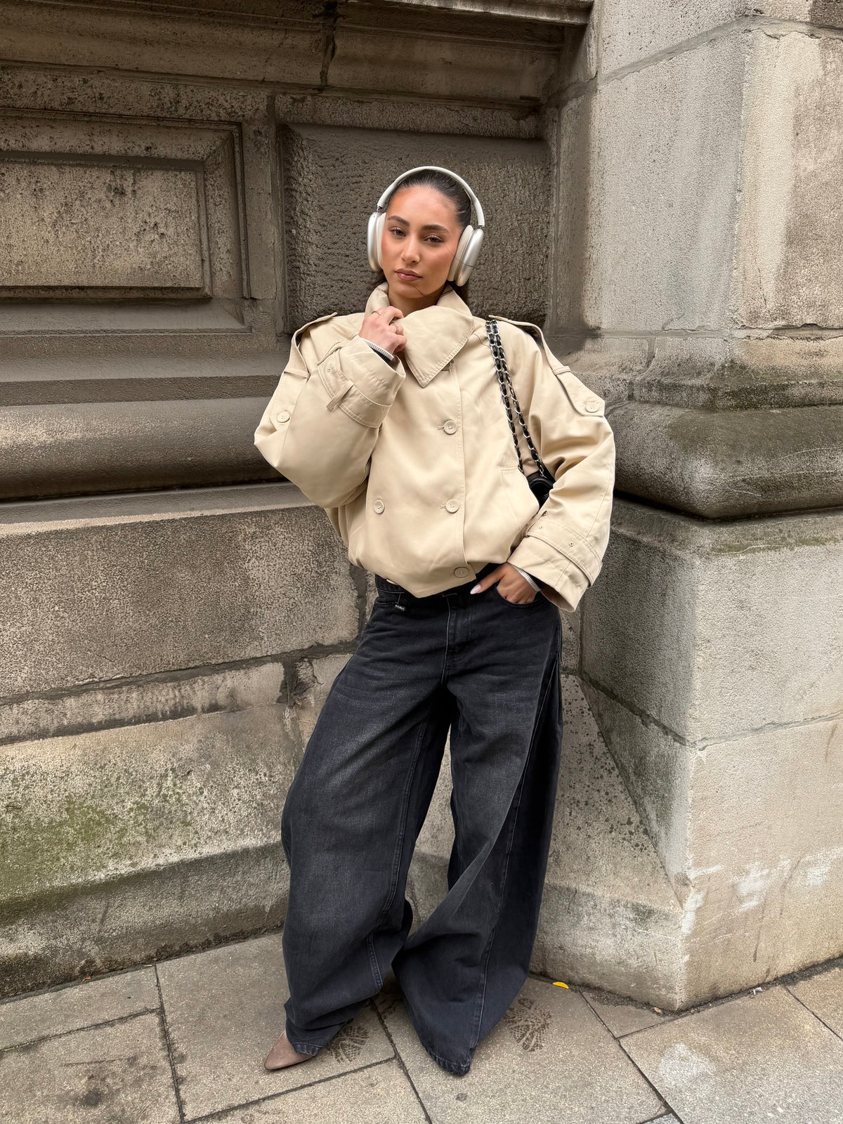 Trench Jas Kort Beige