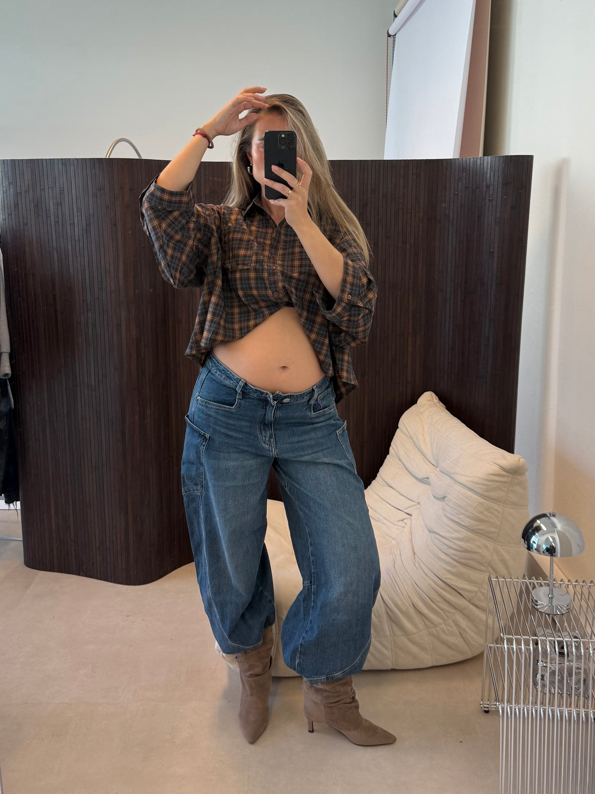 Pocket Jeans Donker Blauw