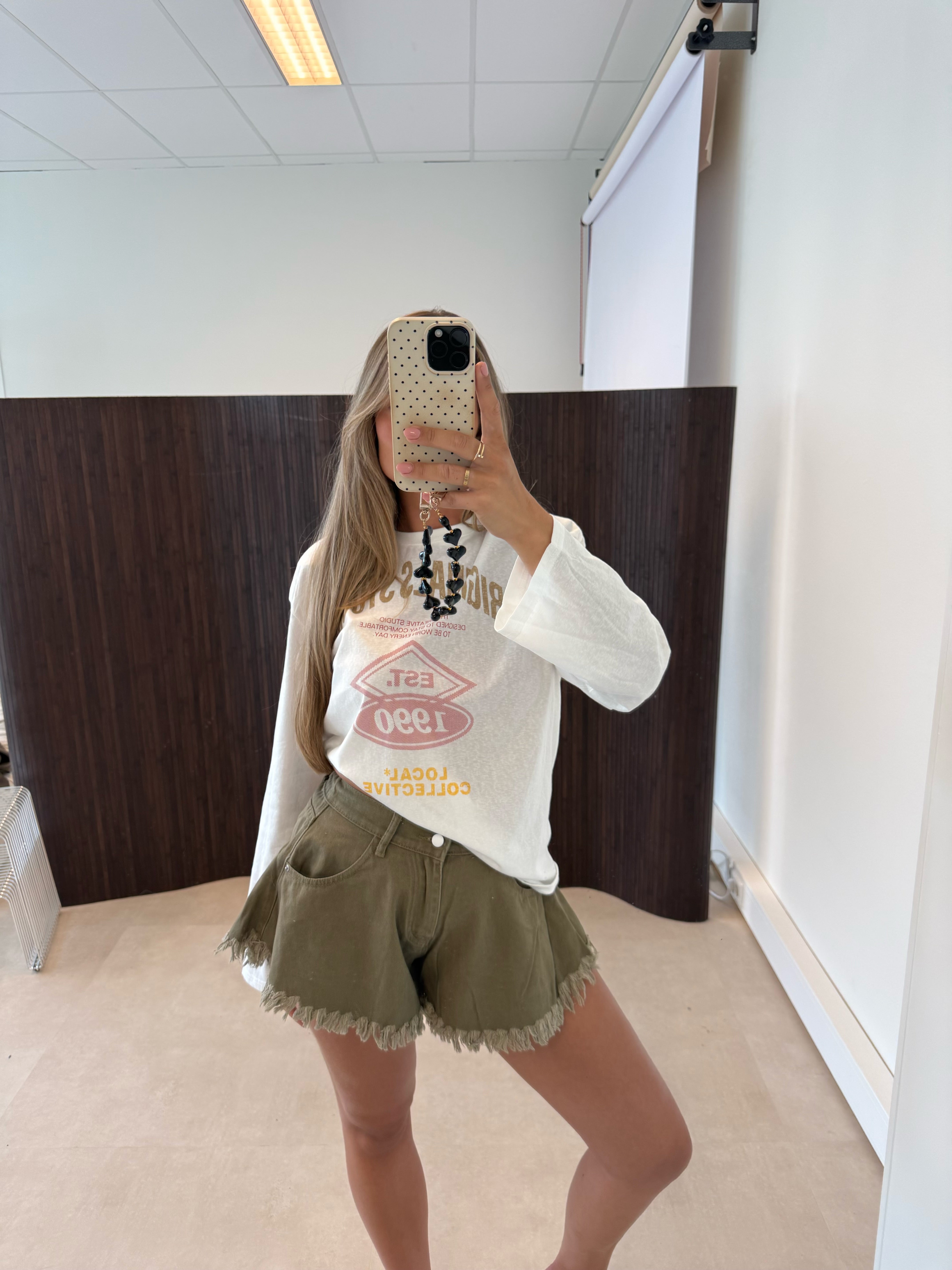 Oversized Long Sleeve Tekst Wit