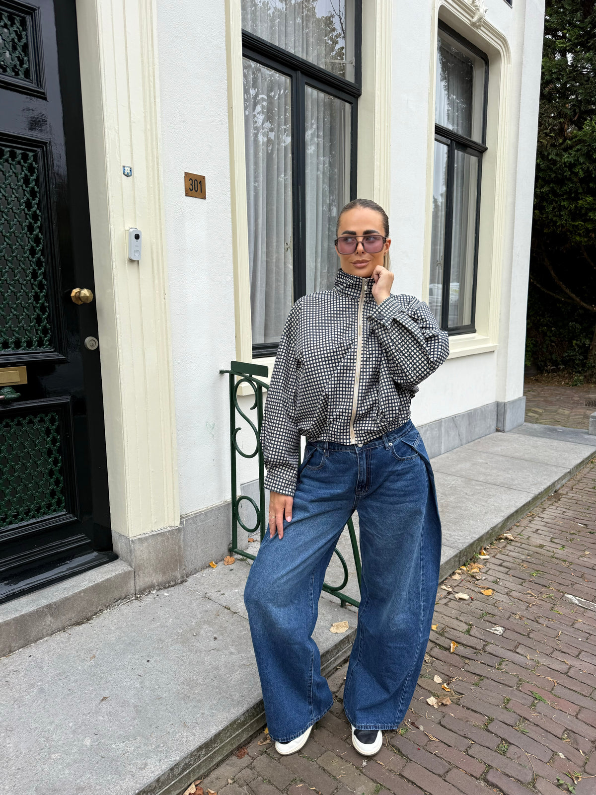 Pleated Jeans Donker Blauw | Mary