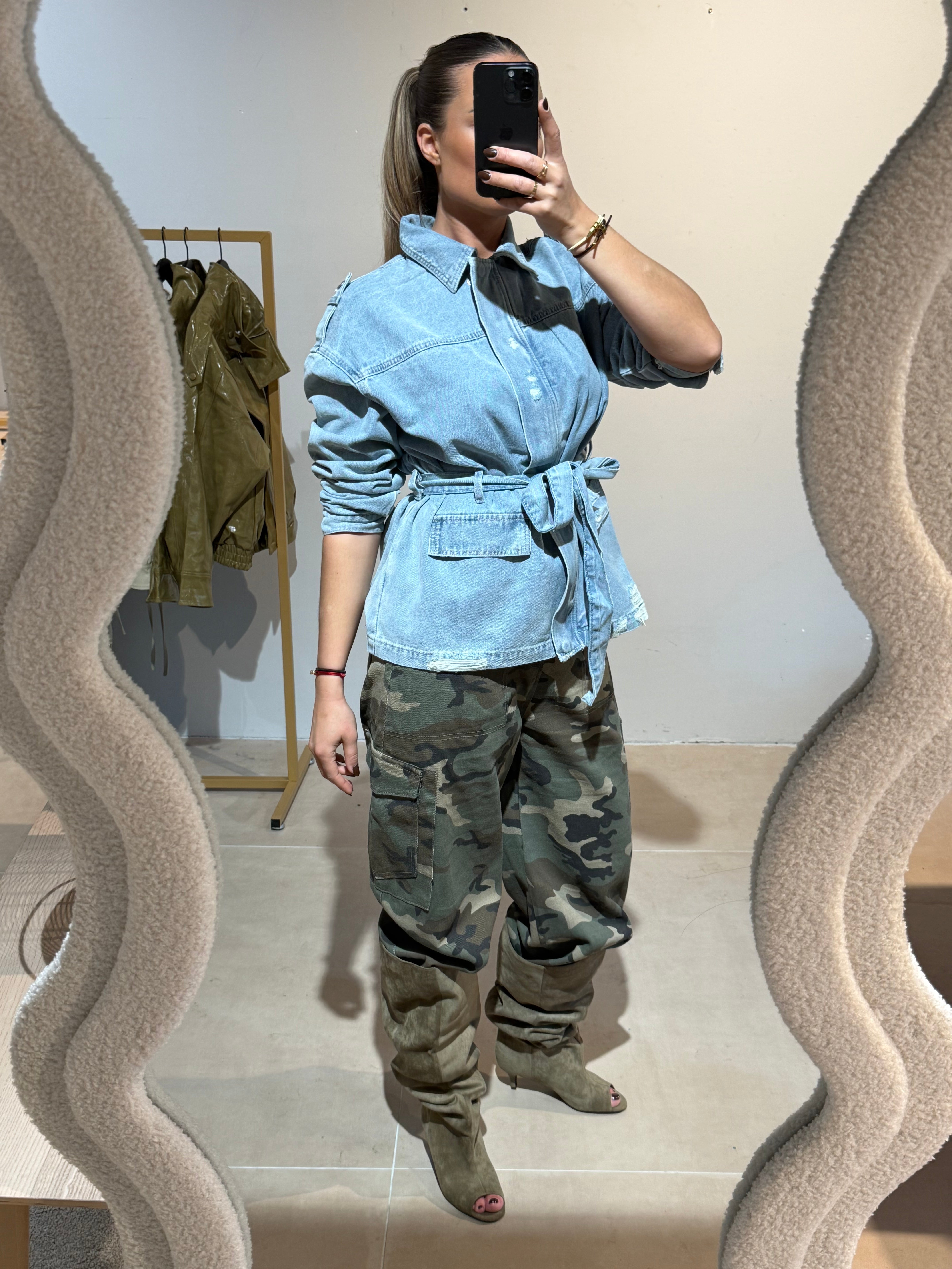 Spijker Jas met Ceintuur | Selena