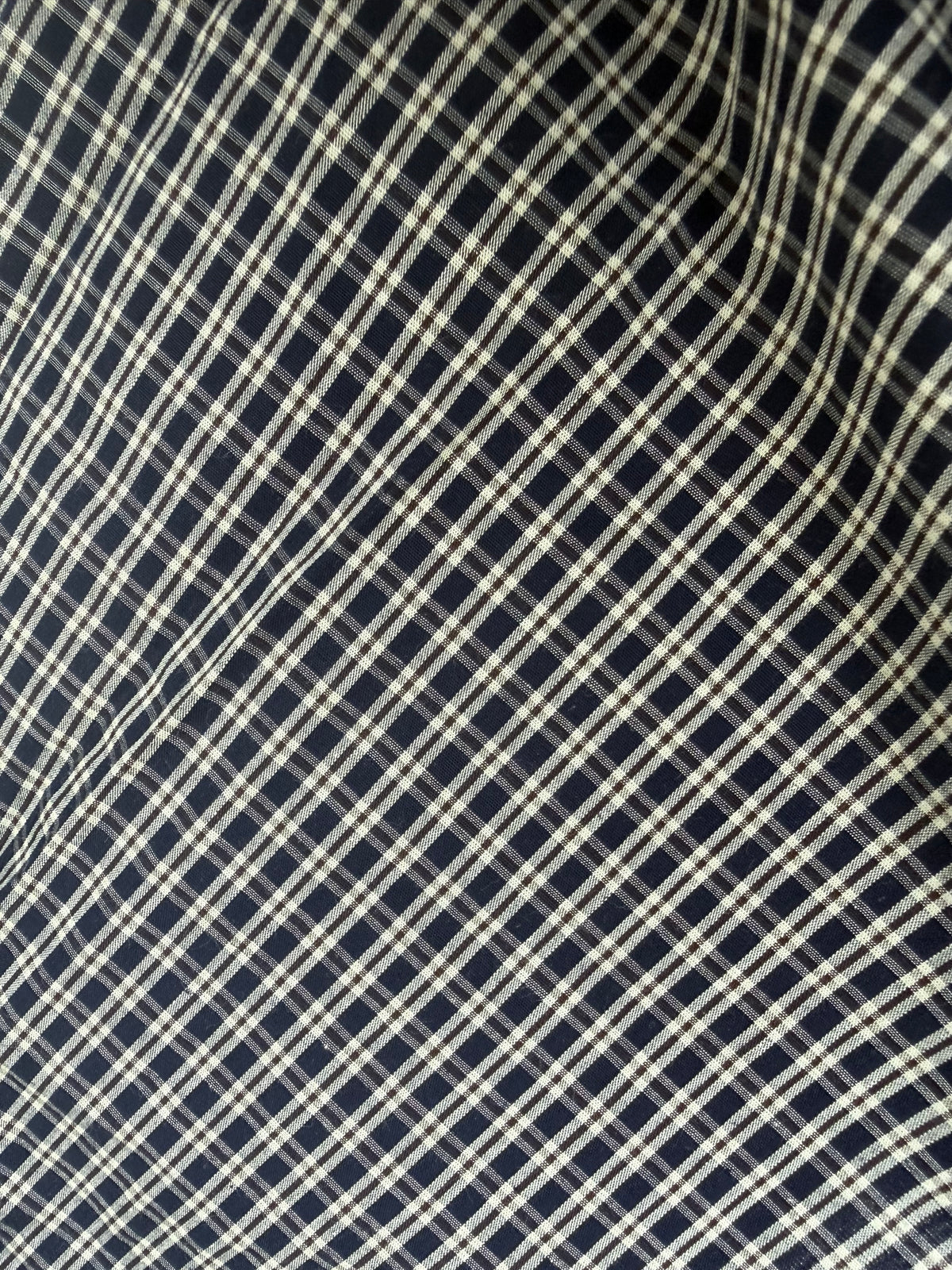 Geruite Blouse Donker Blauw | Gigi