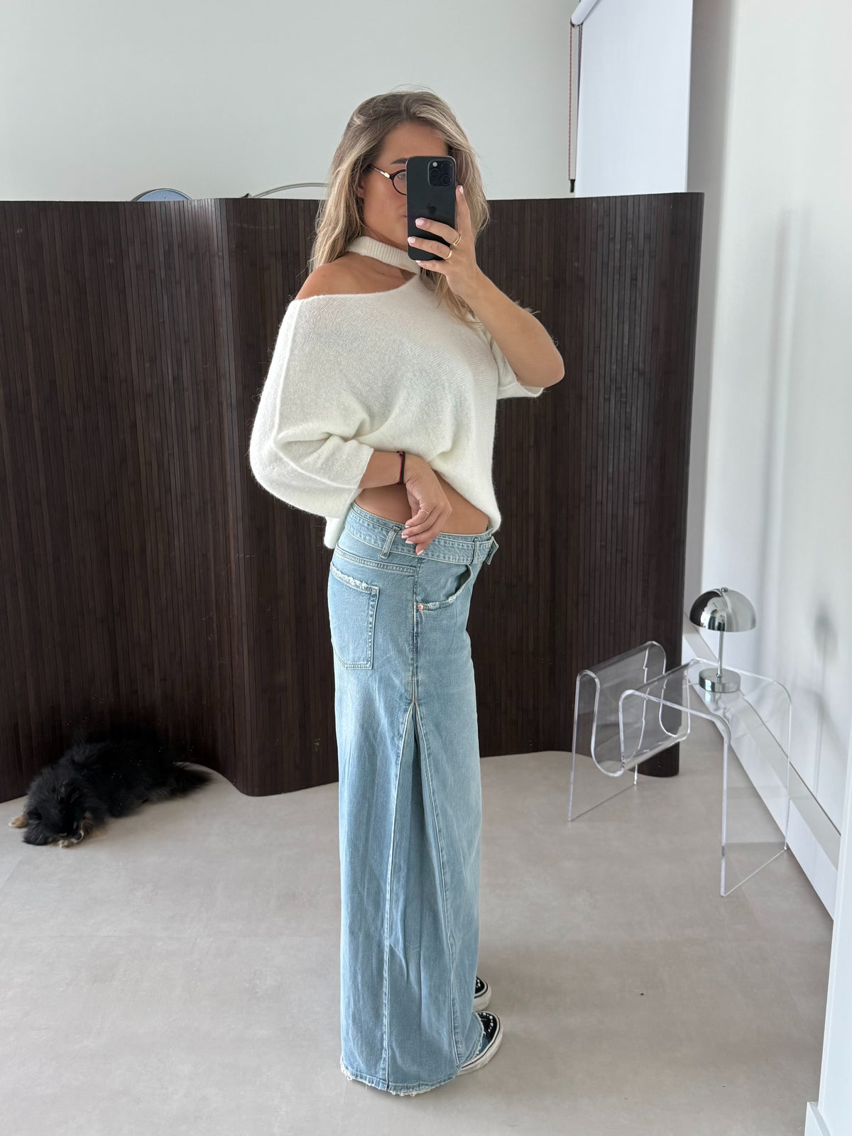 Queen Hearts Double Waistband Licht Blauw
