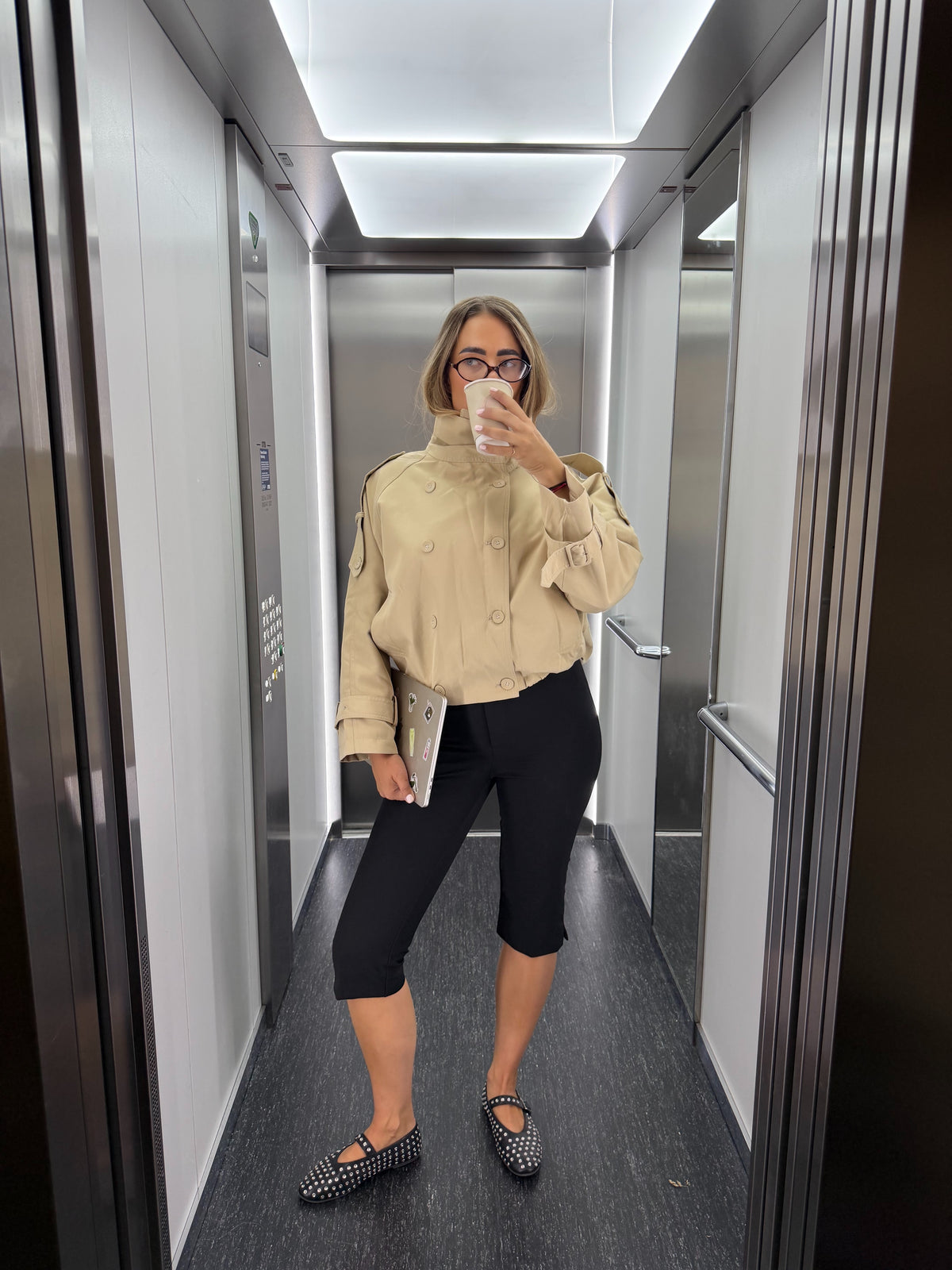 Trench Jas Kort Beige