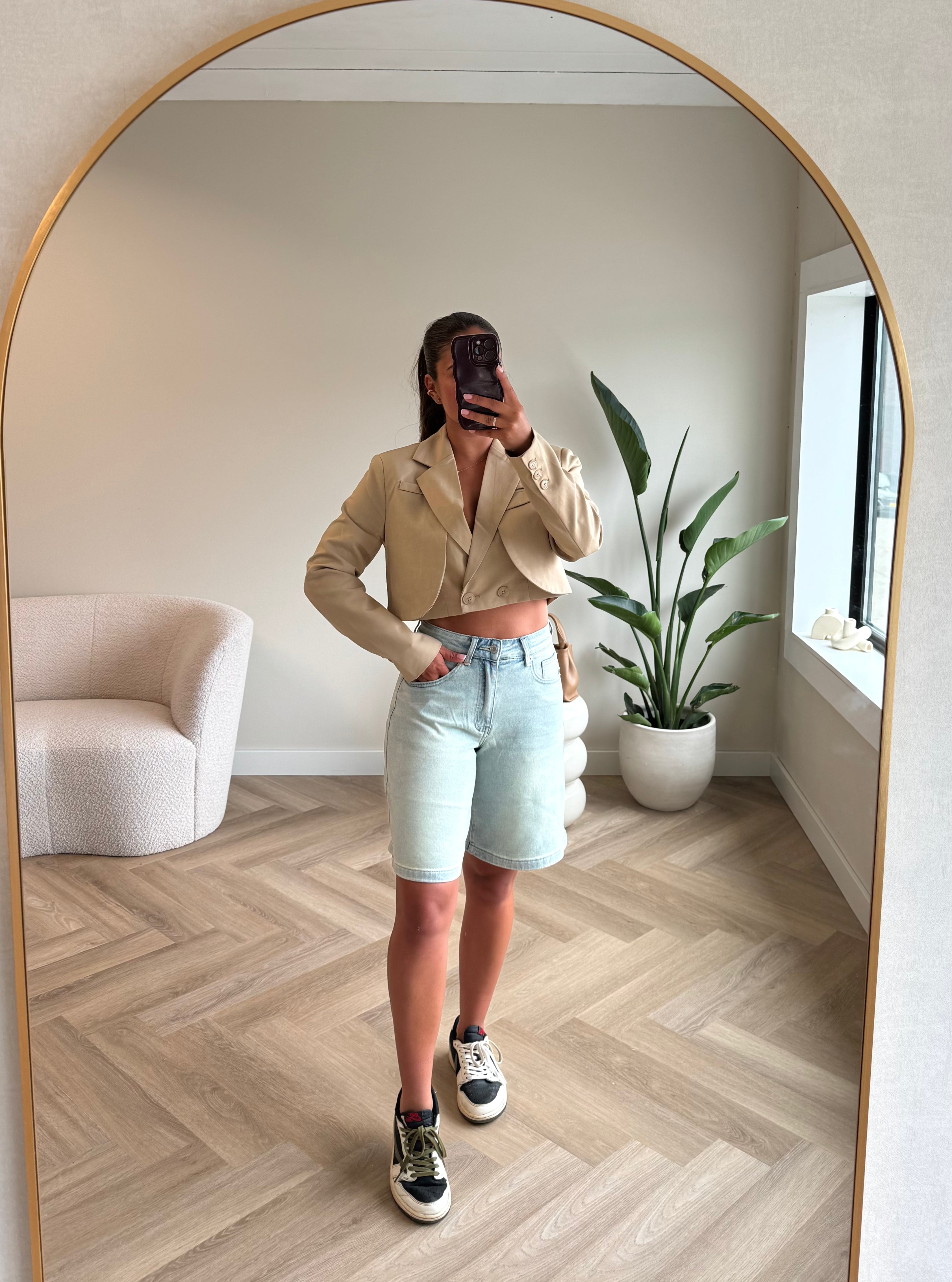 Denim Jort Stretch Licht Blauw | Bo