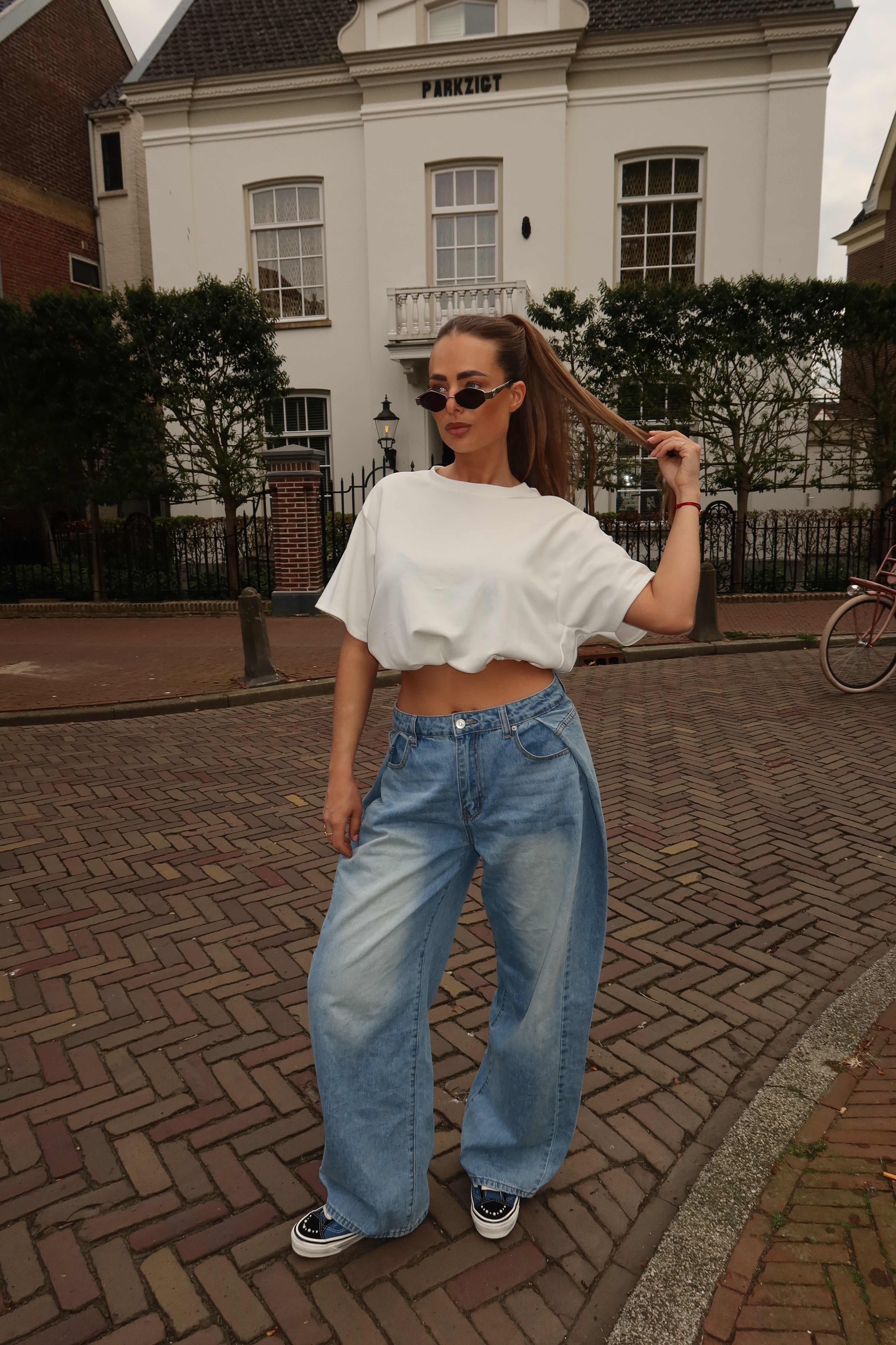 Pleated Jeans Blauw | Mary