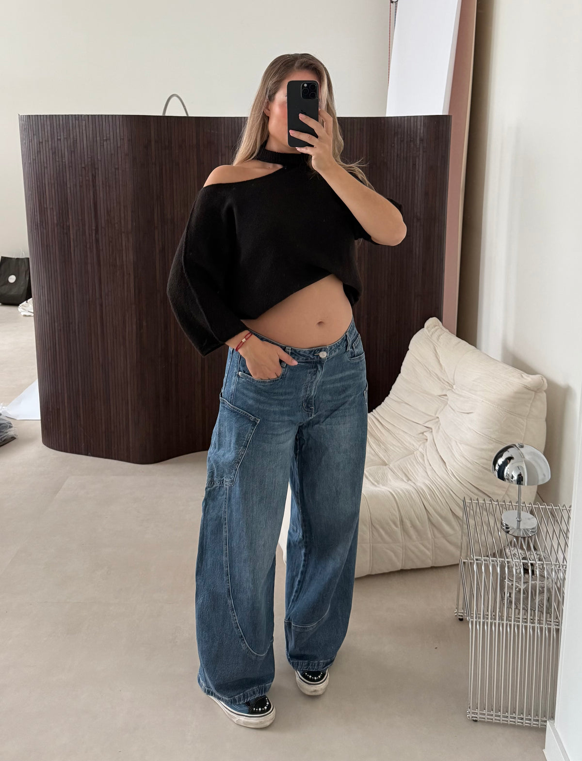Pocket Jeans Donker Blauw