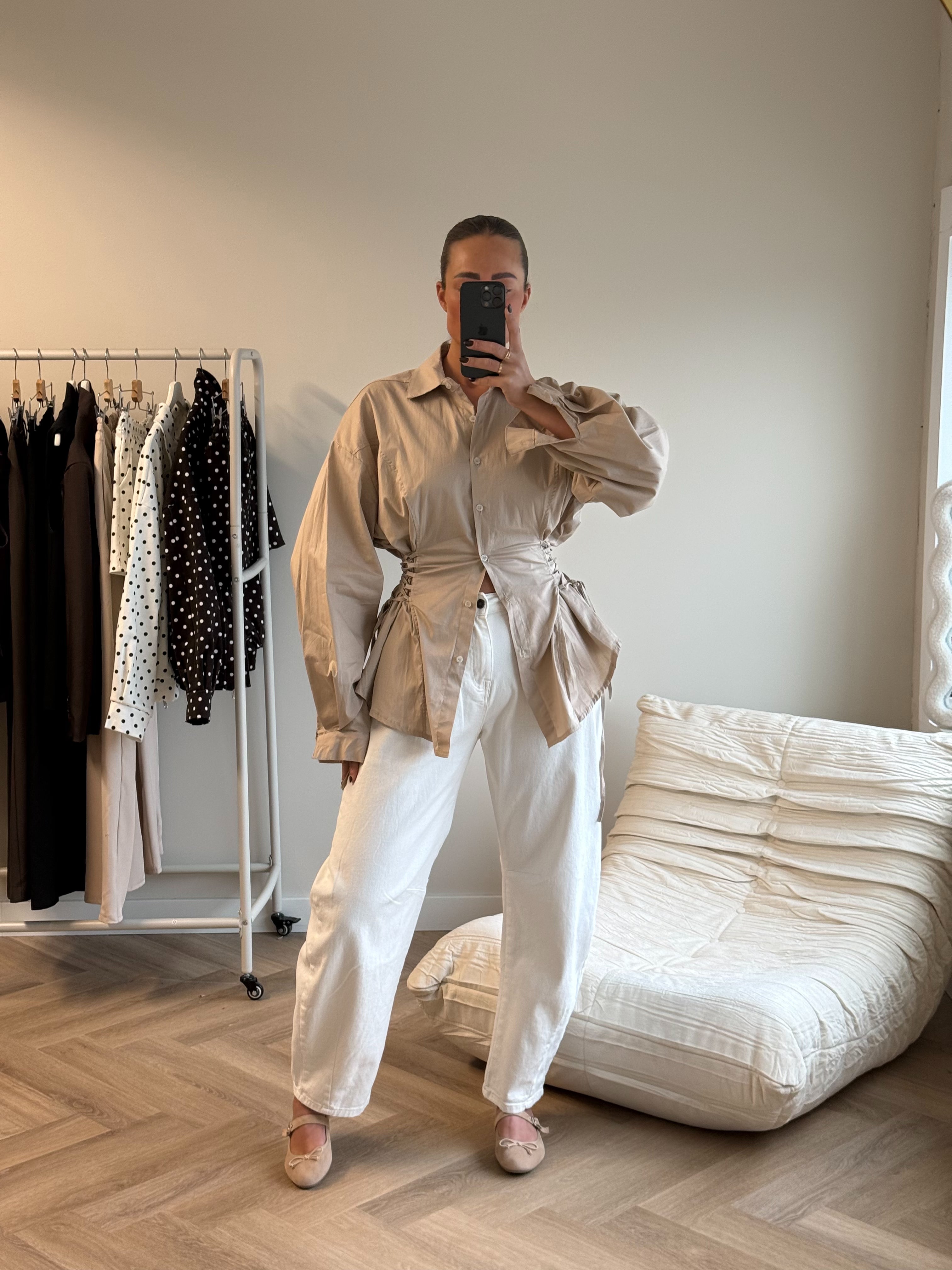 Ballerina met Strikje | Zandkleurig