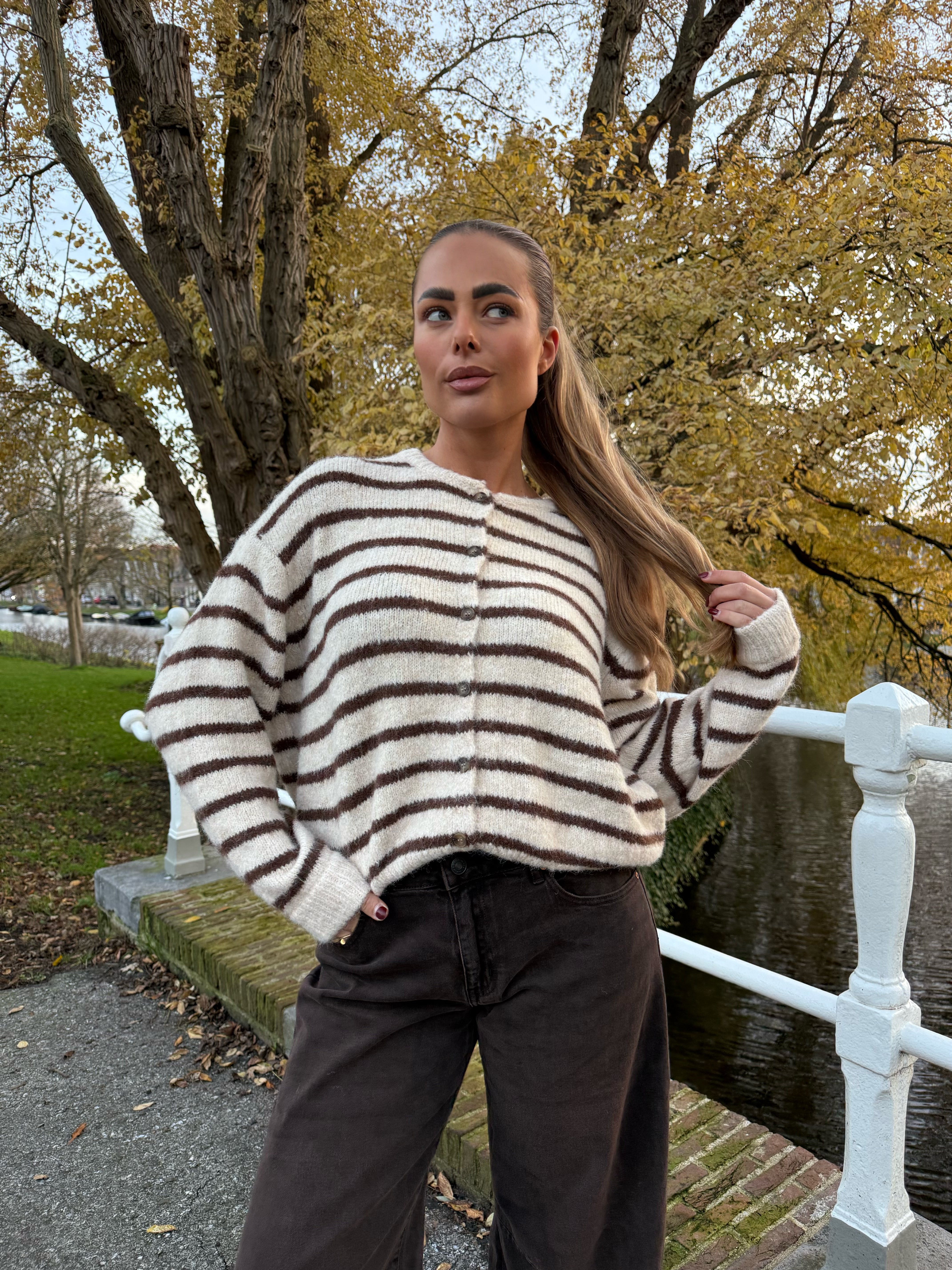 Gestreept Knit Vest | Britt