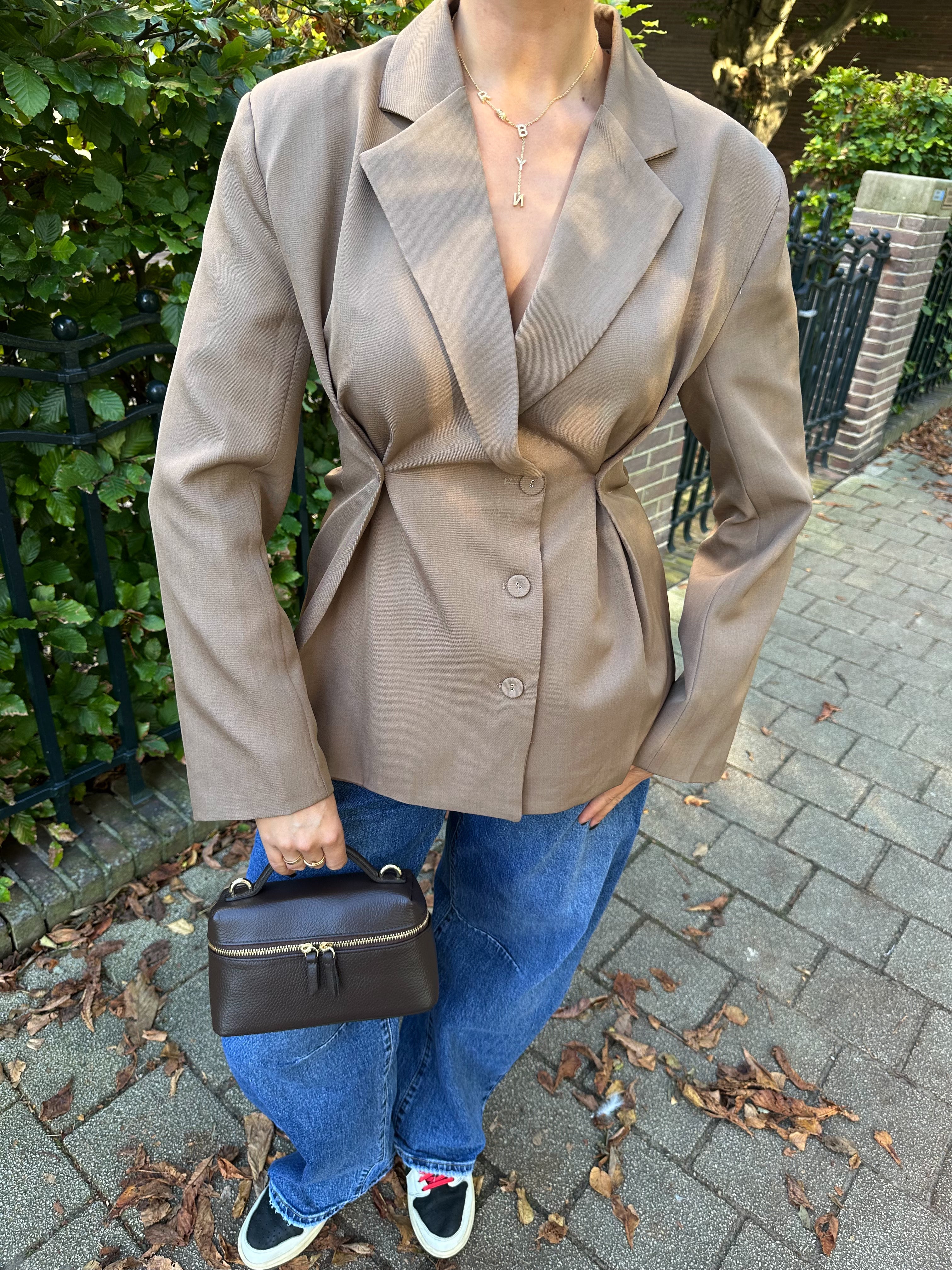 Getailleerde Blazer Knoopjes Camel | Liv