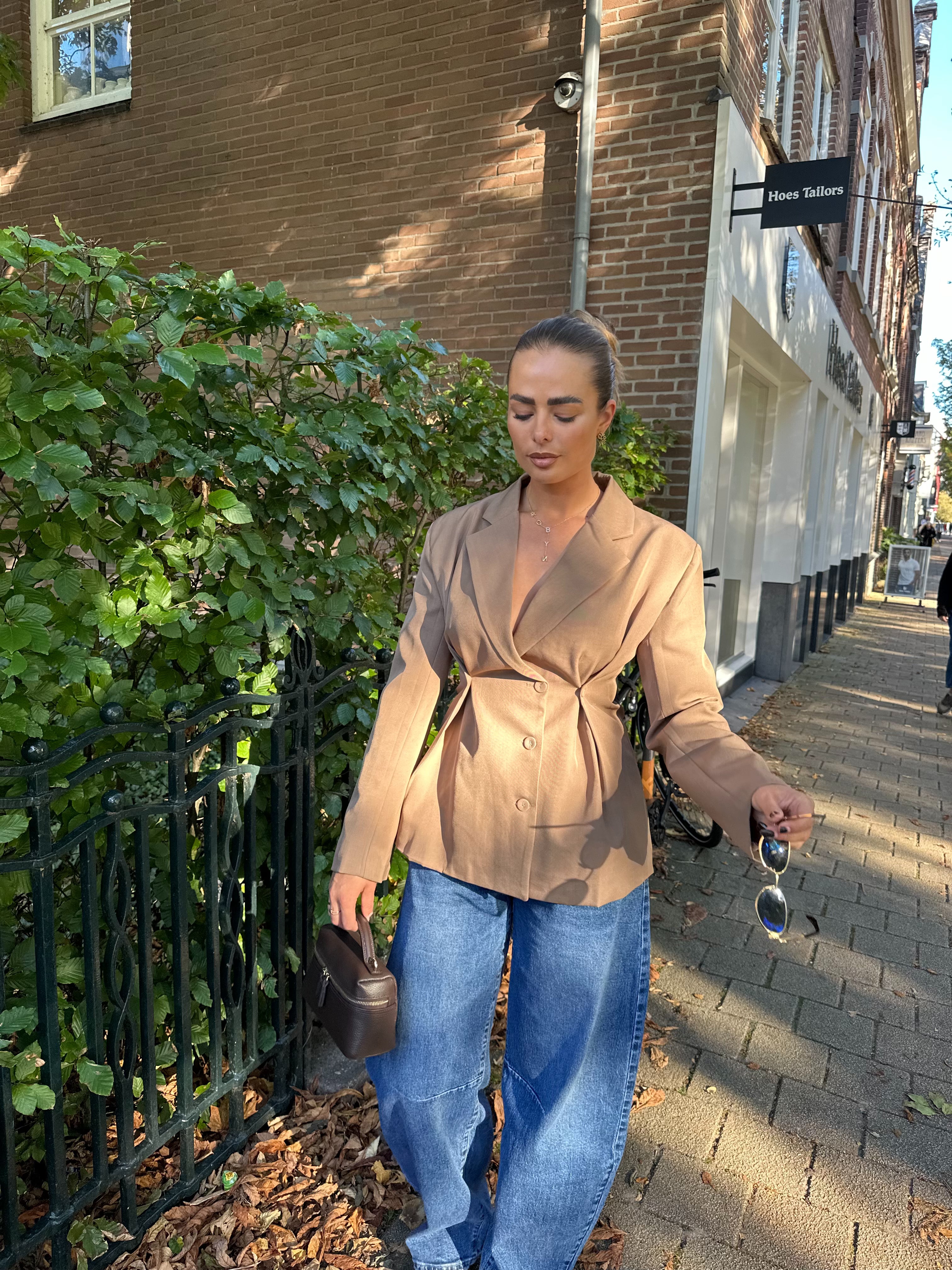 Getailleerde Blazer Knoopjes Camel | Liv