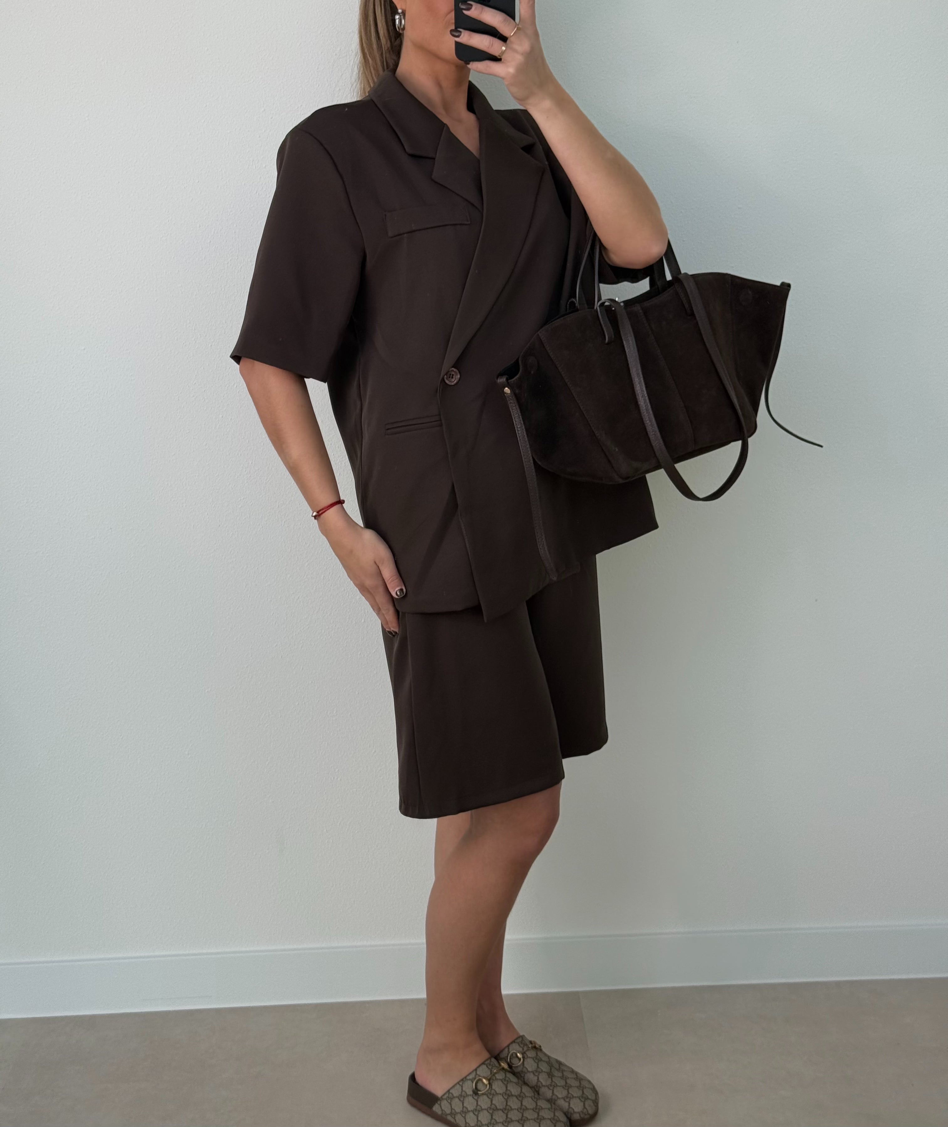 Blazer Two Piece Set Bruin | Bibi