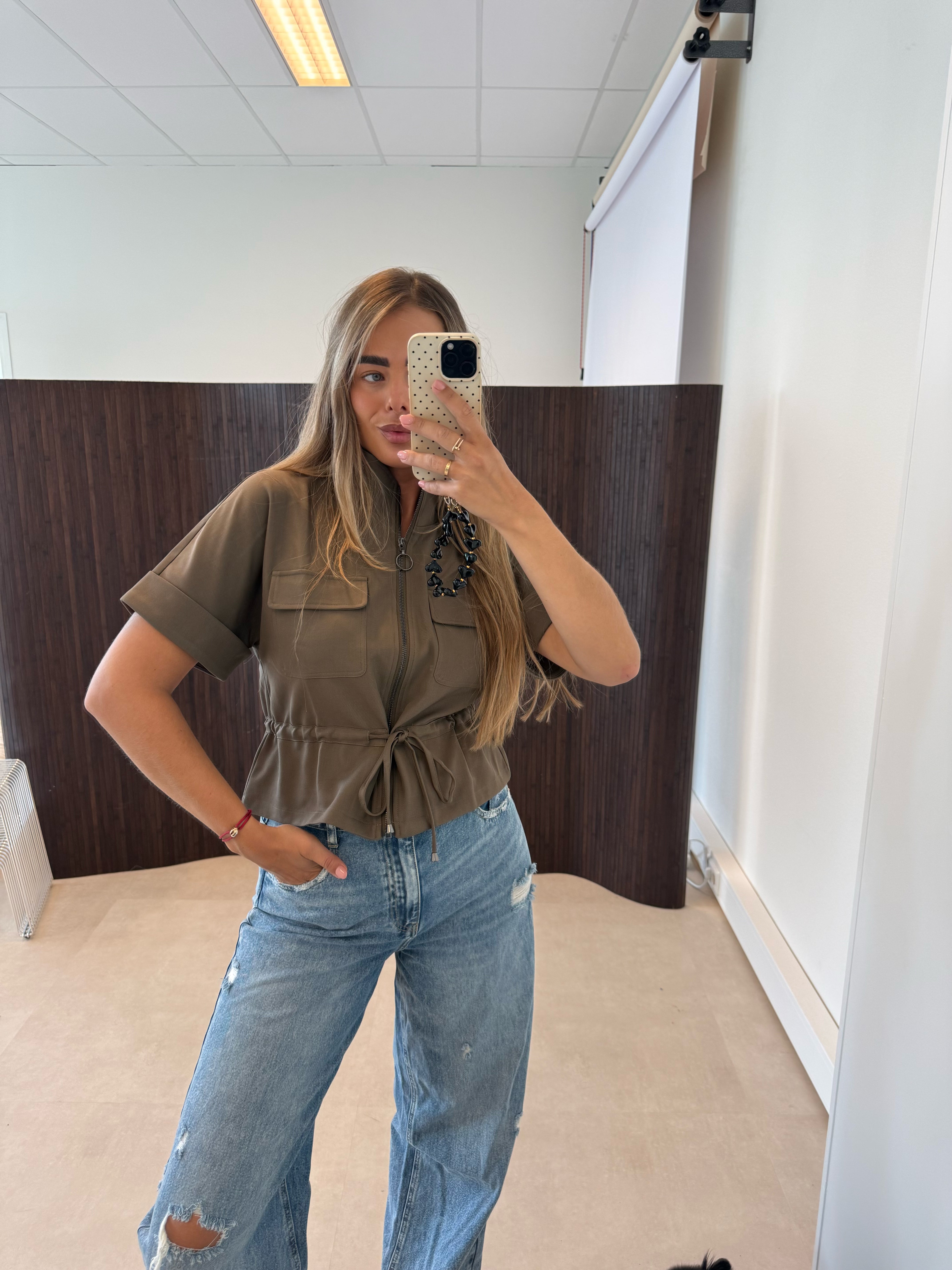Ambika Cargo Jacket Taupe | Ayla