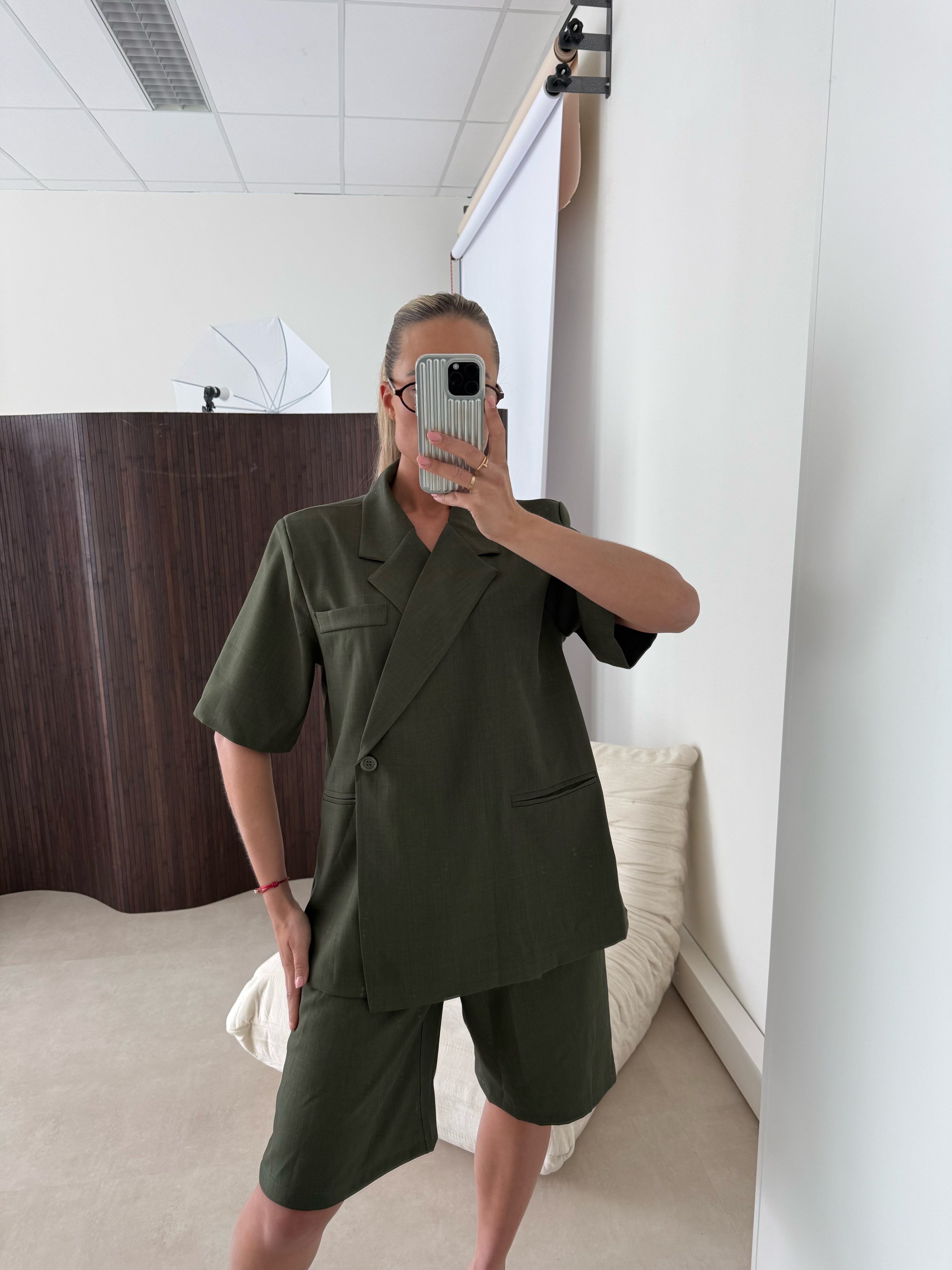 Two Piece Blazer Set Army | Bibi