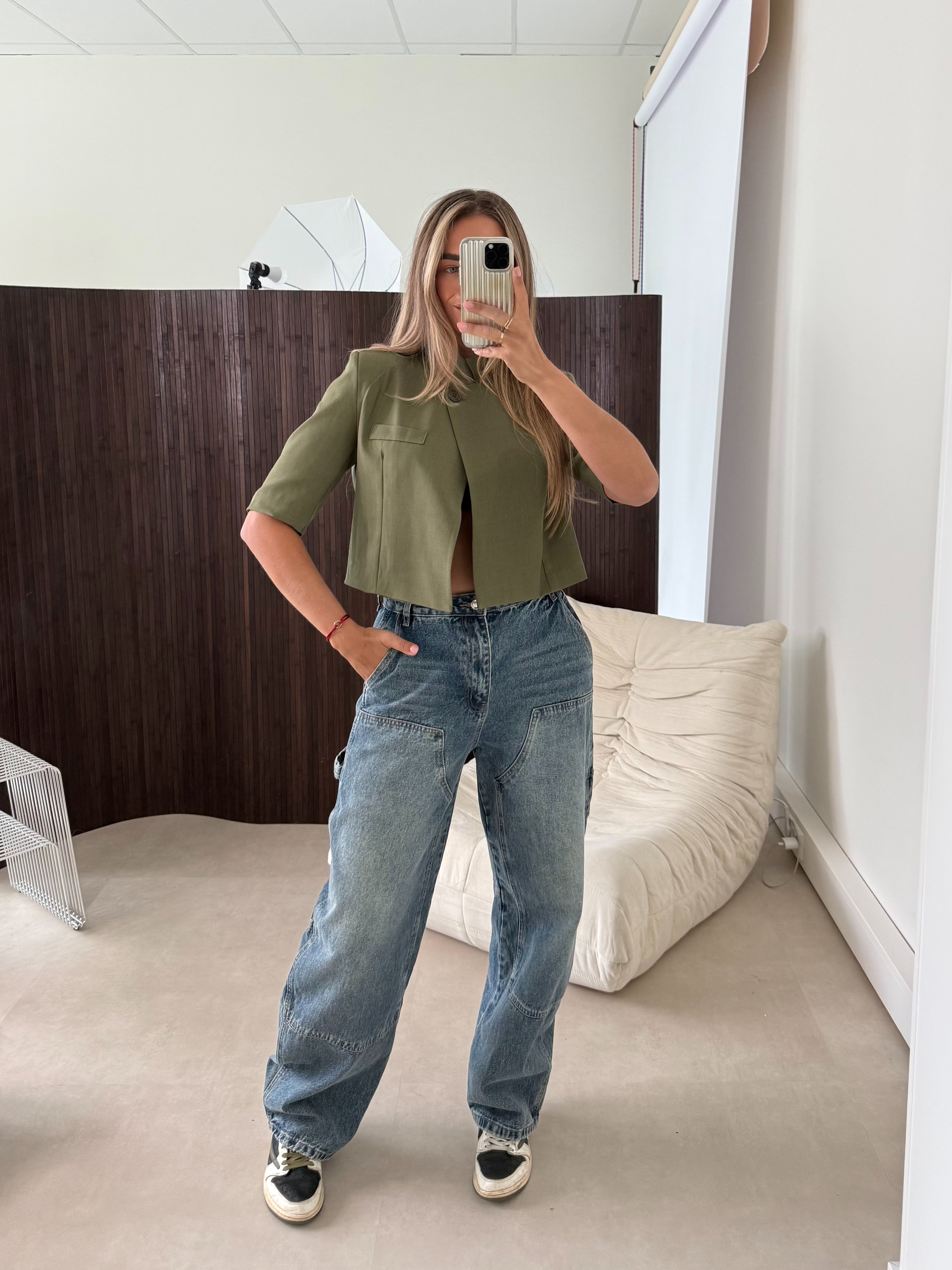 Korte Overslag Blazer Army Groen | Kate