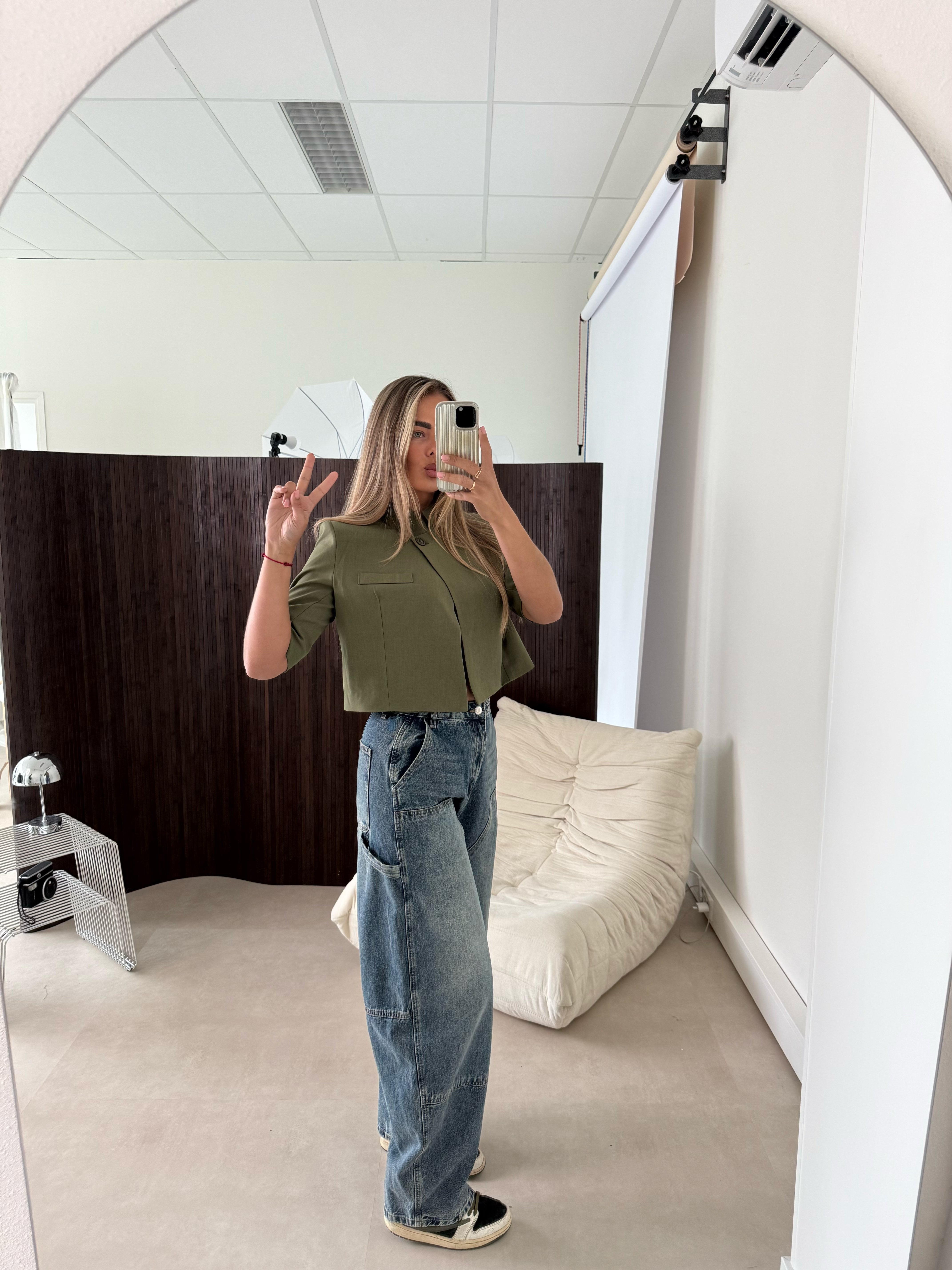 Korte Overslag Blazer Army Groen | Kate
