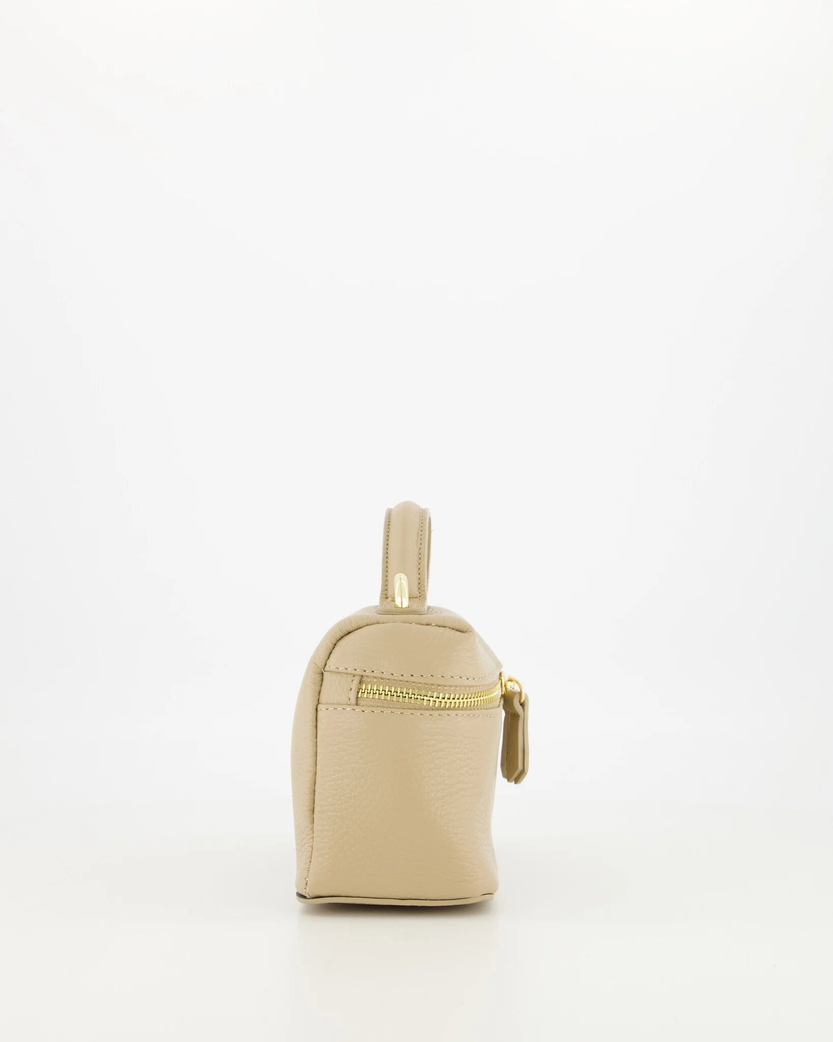 Leren Damestas Rechthoekig Beige | Jane