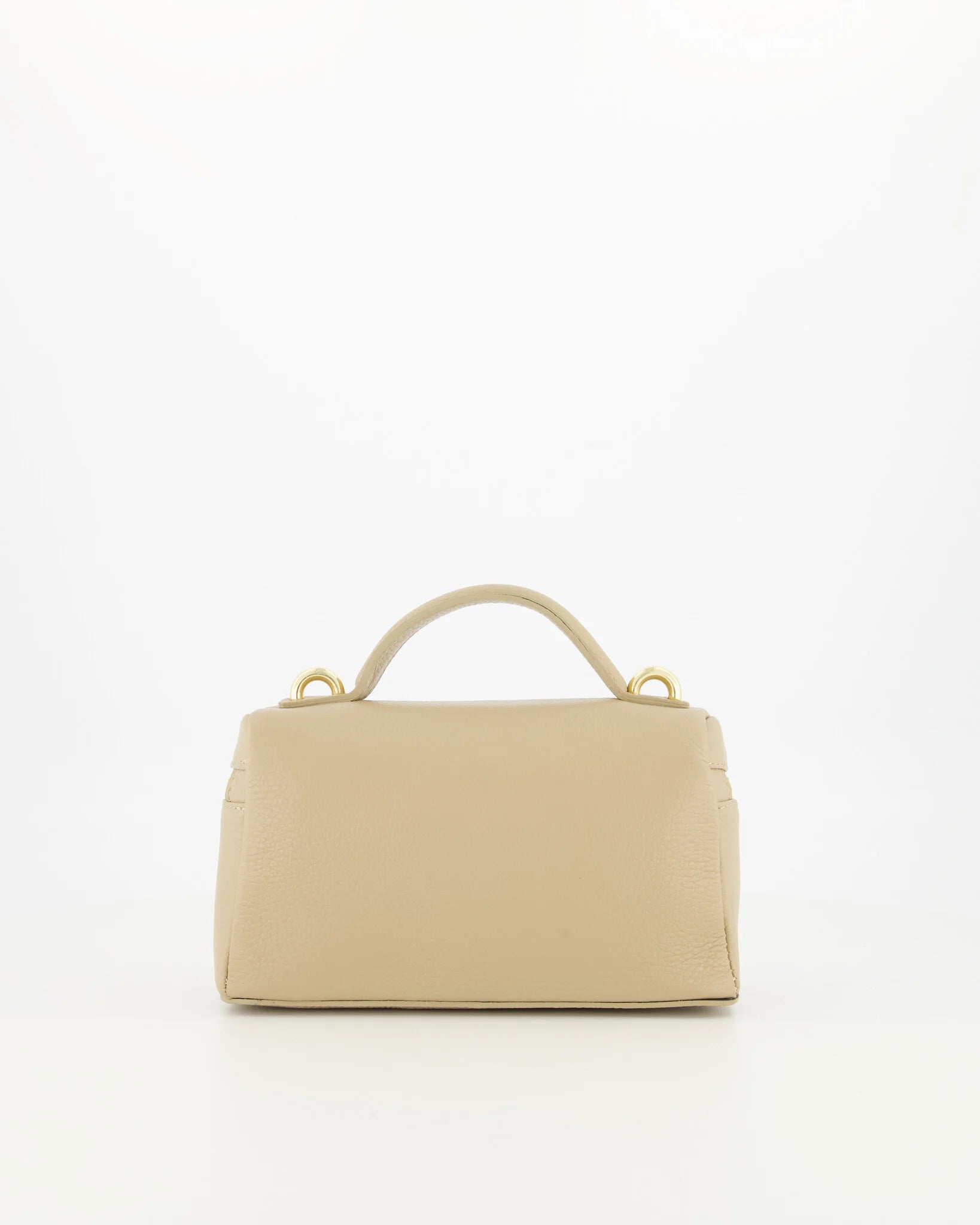 Leren Damestas Rechthoekig Beige | Jane